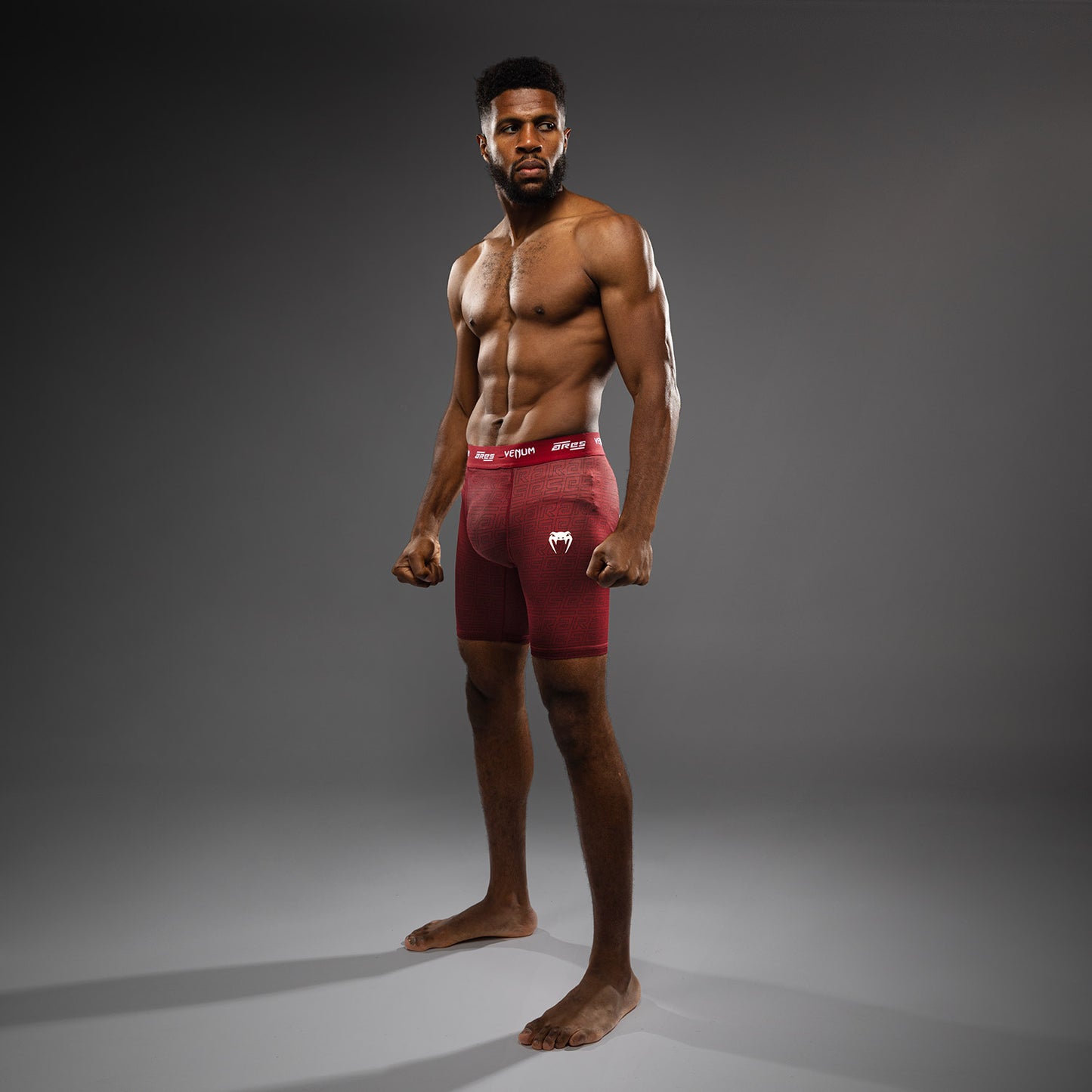 Venum x Ares Herren Vale Tudo Shorts - Burgunder