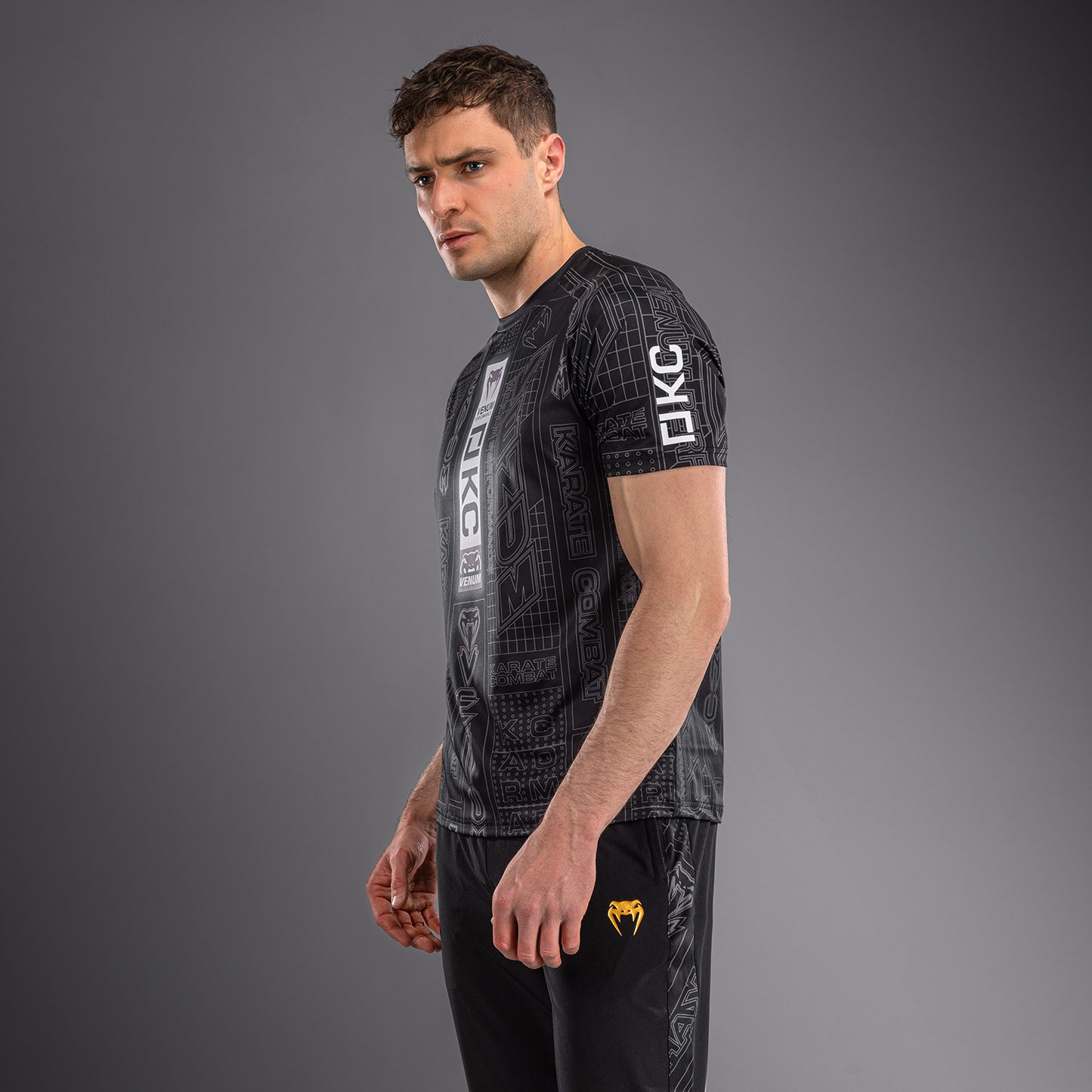 Karate Combat by Venum Dry-Tech-T-Shirt – Schwarz/Grau