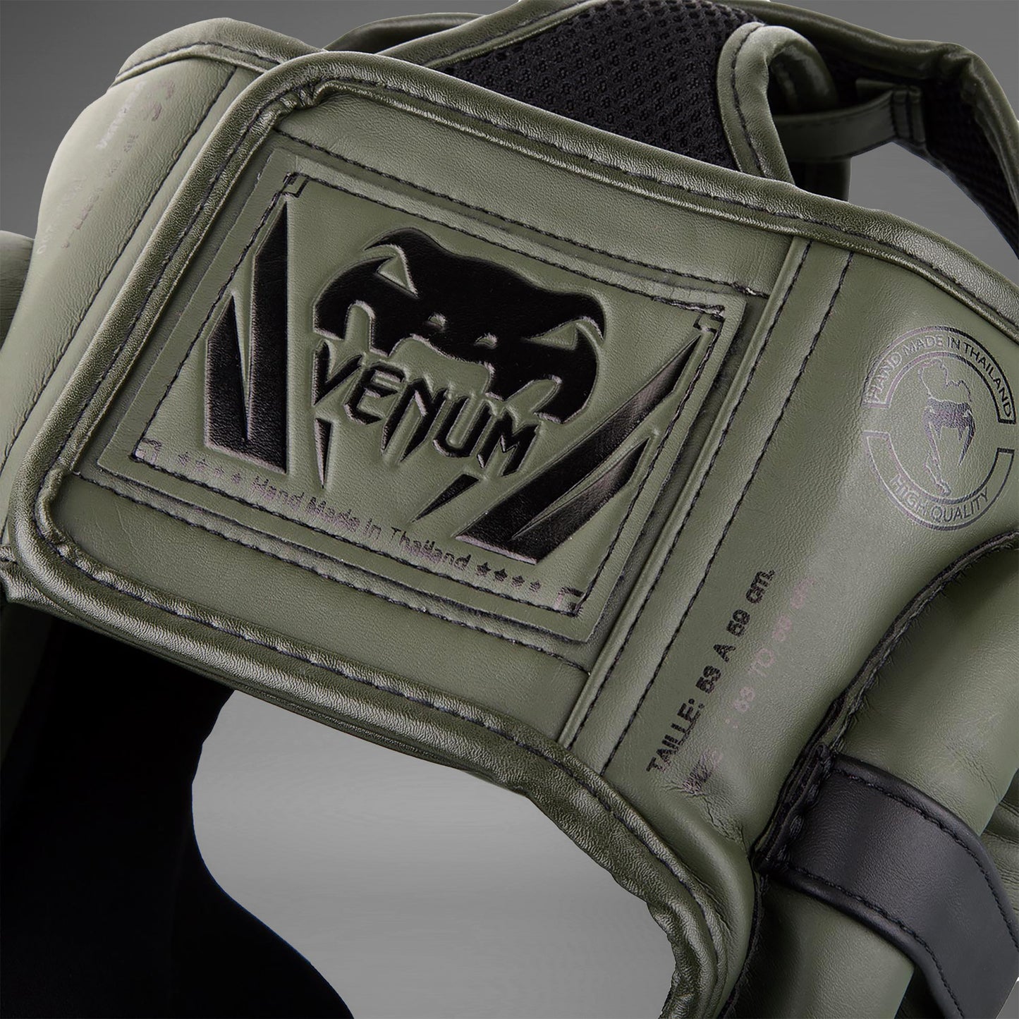 Venum Elite Kopfschutz-Khaki/Schwarz
