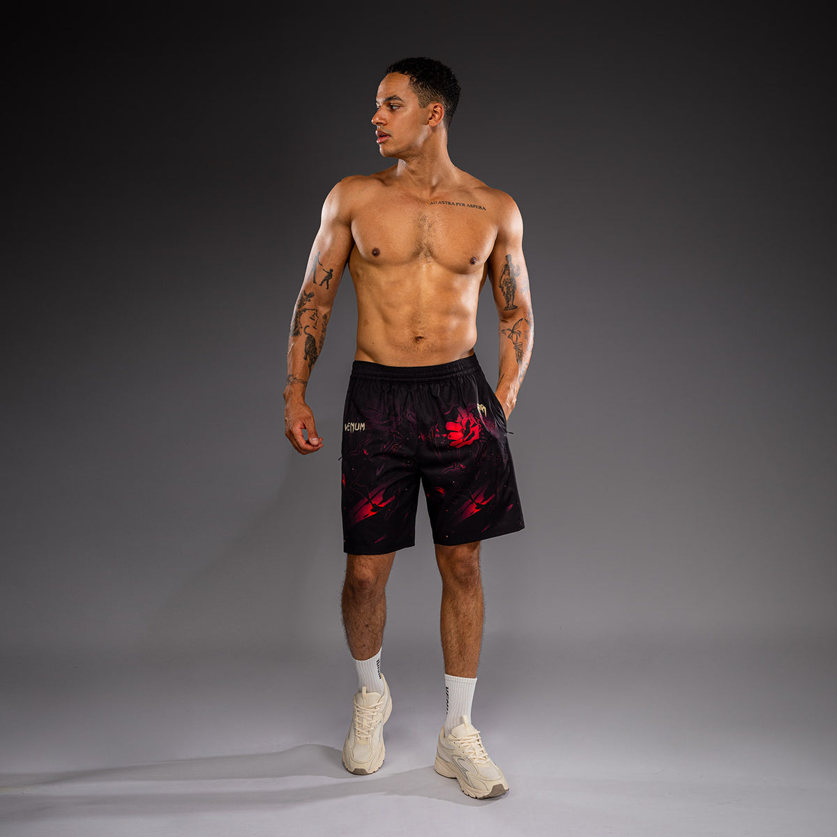 Jujutsu Kaisen x Venum Itadori Trainingsshorts – Schwarz/Rot