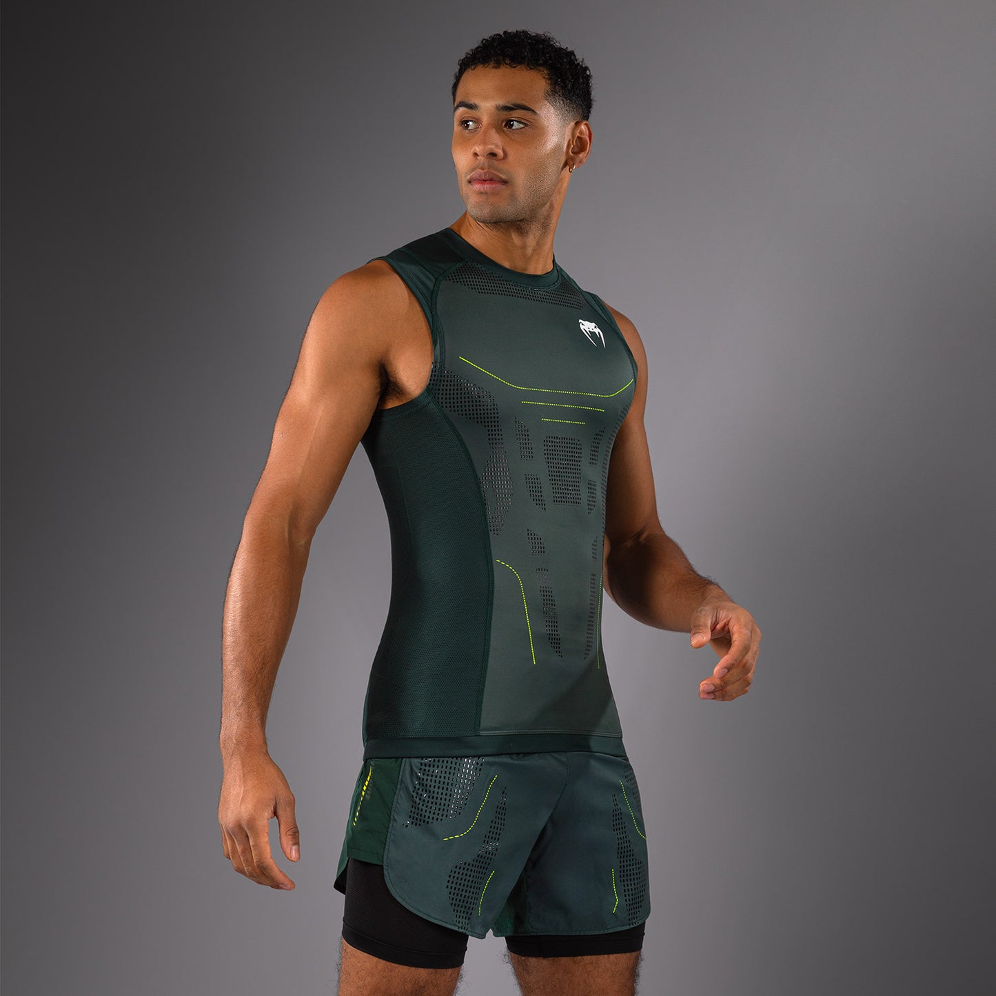 Venum Technical 3.0 Ärmelloses Rashguard - Waldgrün