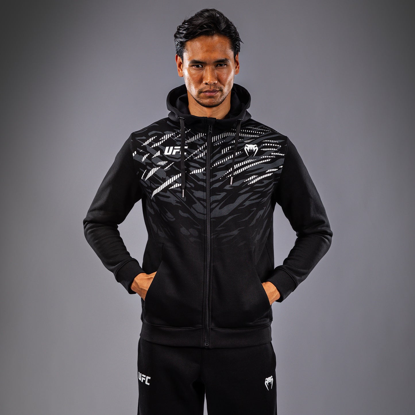 UFC Fusion by Venum Replica Herren Zip Hoodie - Schwarz