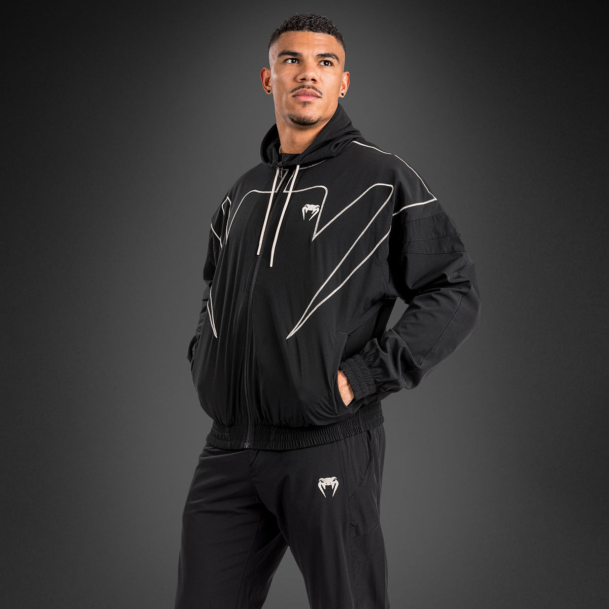 Venum Attack 90 Trainingsanzug Jacke - Schwarz/Weiß