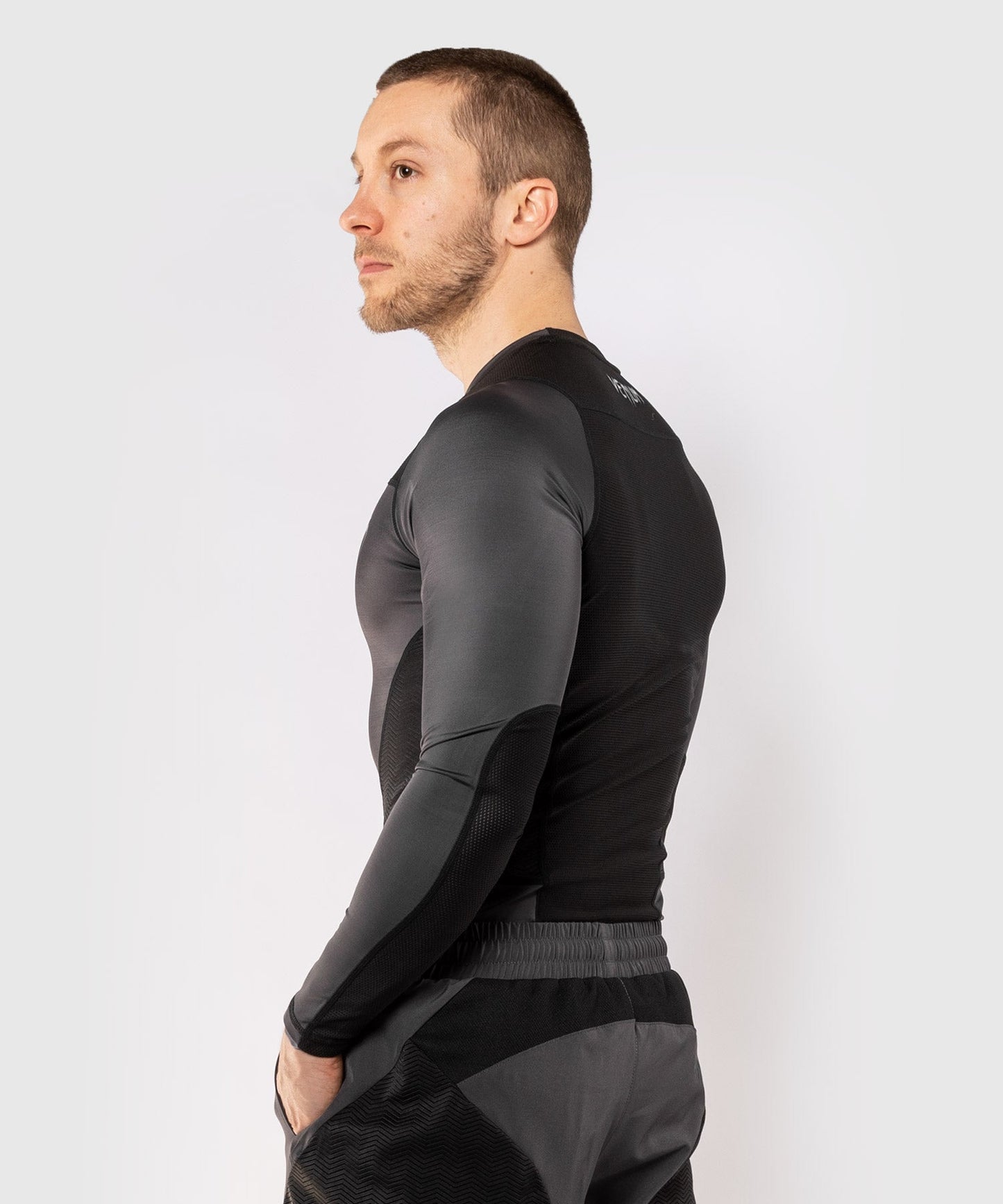 Rashguard Venum G-Fit - Langarm - Grau/Schwarz