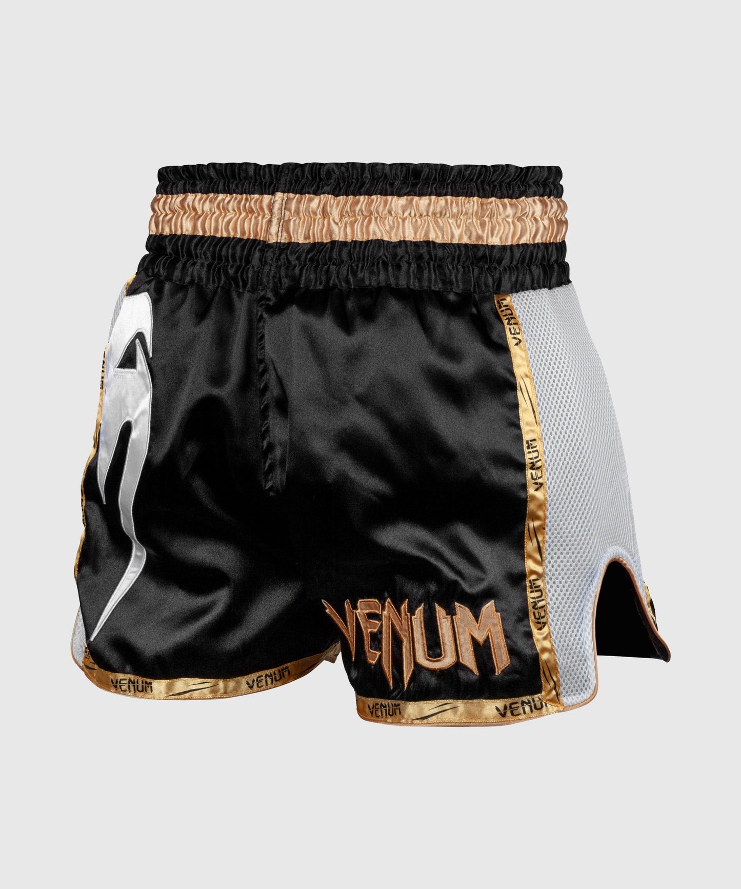 Muay Thai Shorts Venum Giant - Schwarz/Weiß/Gold