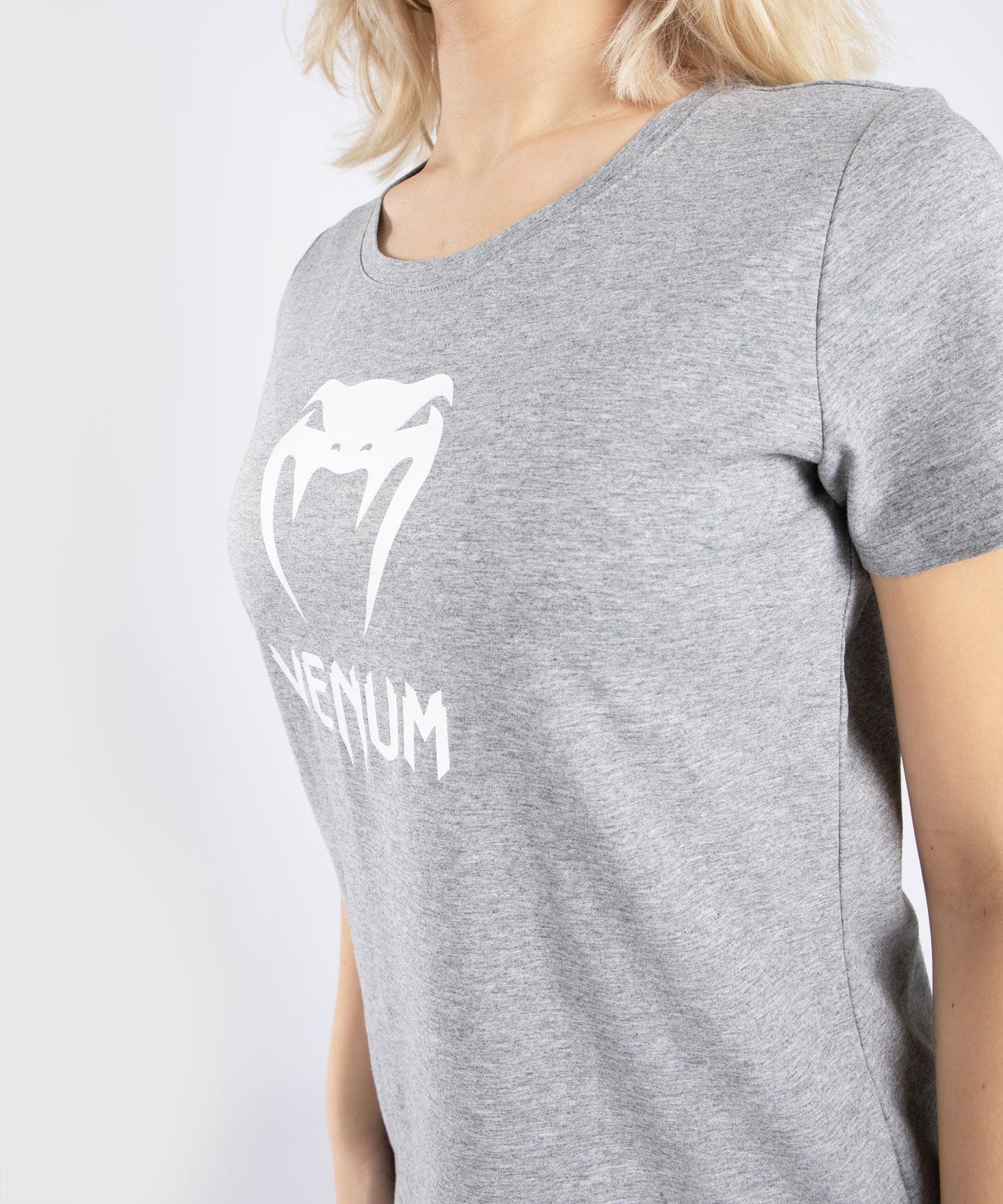 Venum Classic T-Shirt – Für Frauen – Hellgrau Meliert