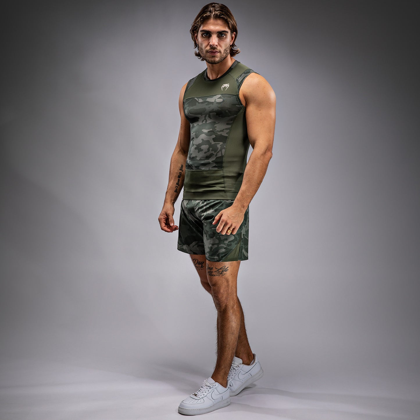 Venum G-Fit Air Herren Ärmelloses Rashguard - Armee Camouflage