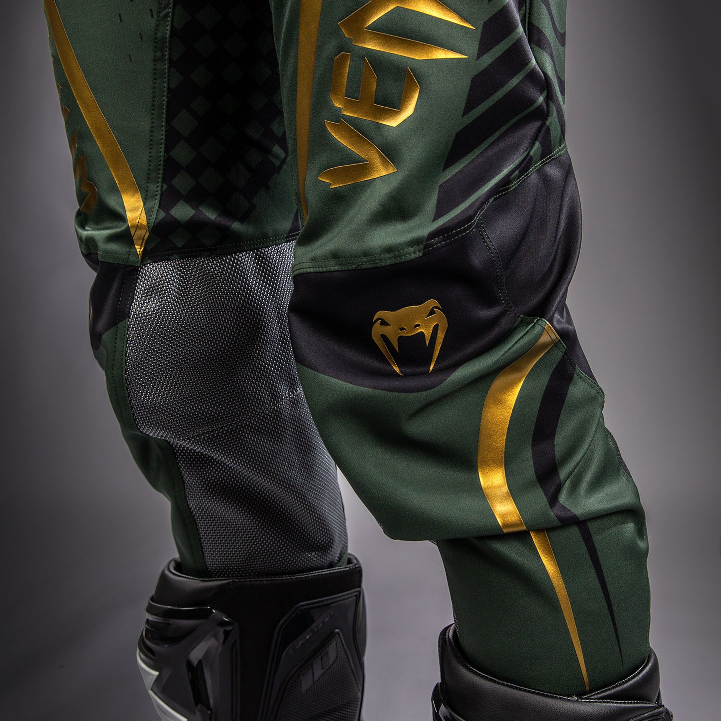 Venum MX Challenger Motorsports-Hose - Schwarz/Grün/Gold
