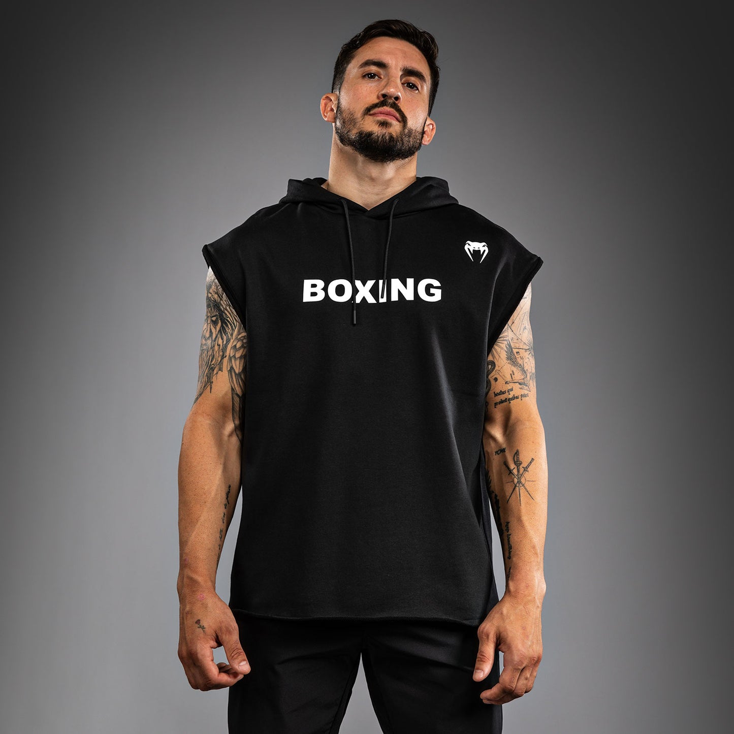 Venum Boxing VT Ärmelloser Hoodie - Schwarz/Weiß