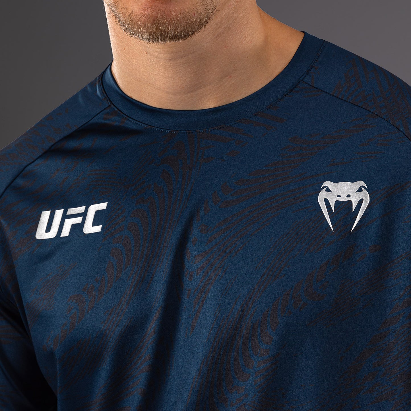 UFC Fusion by Venum Fight Week Herren Dry-Tech T-Shirt - Ozeanisches Blau