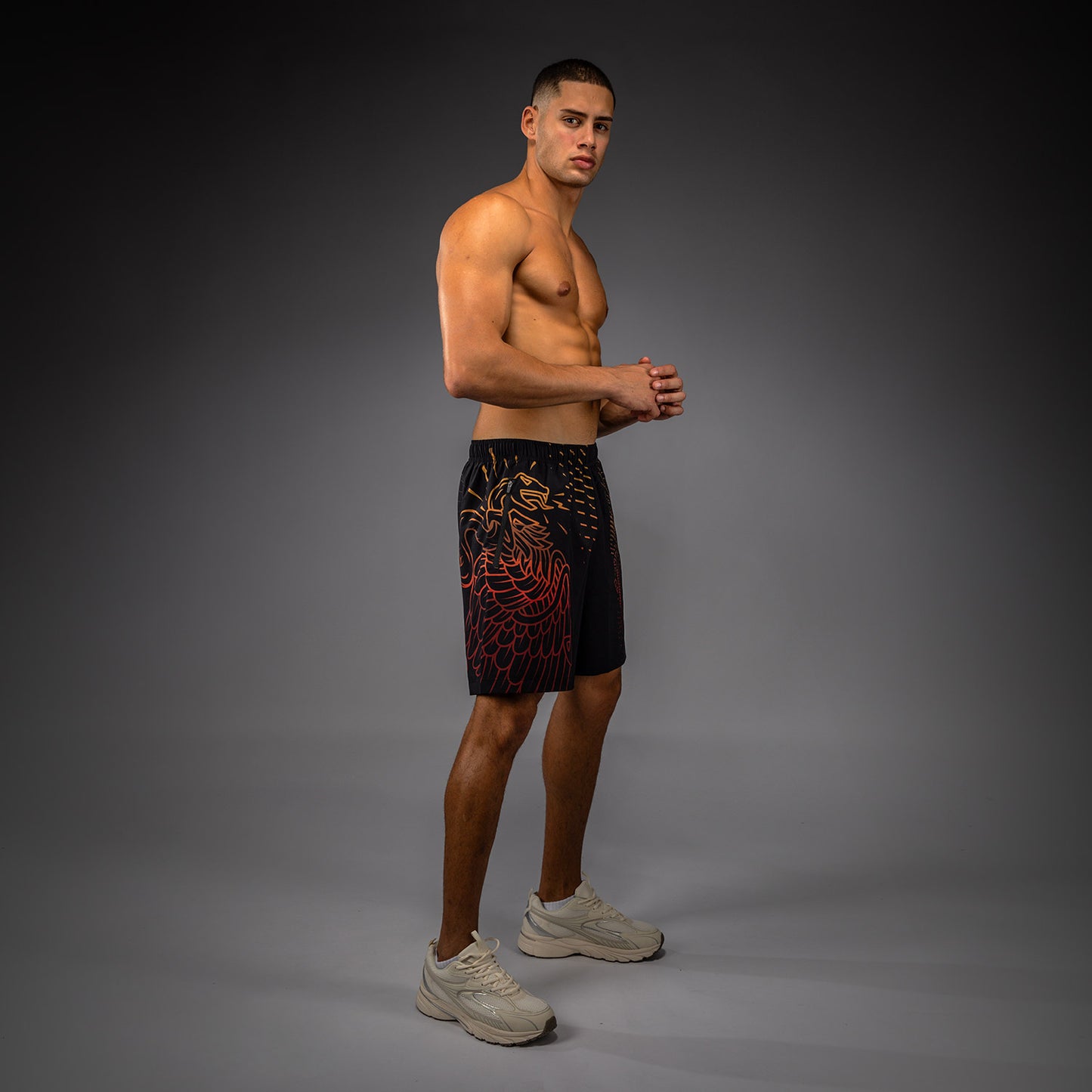 Venum Quetzal Fury Trainingsshorts - Schwarz/Fury Rot/Tangerine