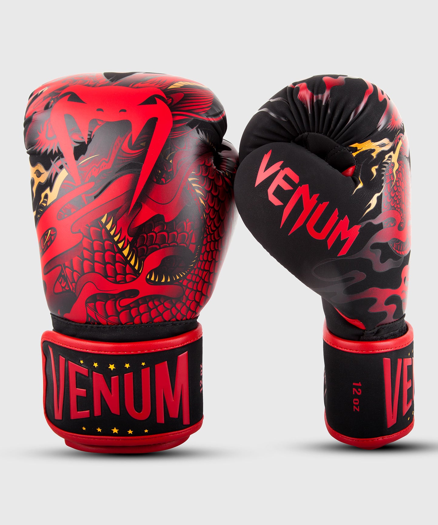 Venum Dragon's Flight Boxhandschuhe - Schwarz/Rot - Exklusiv