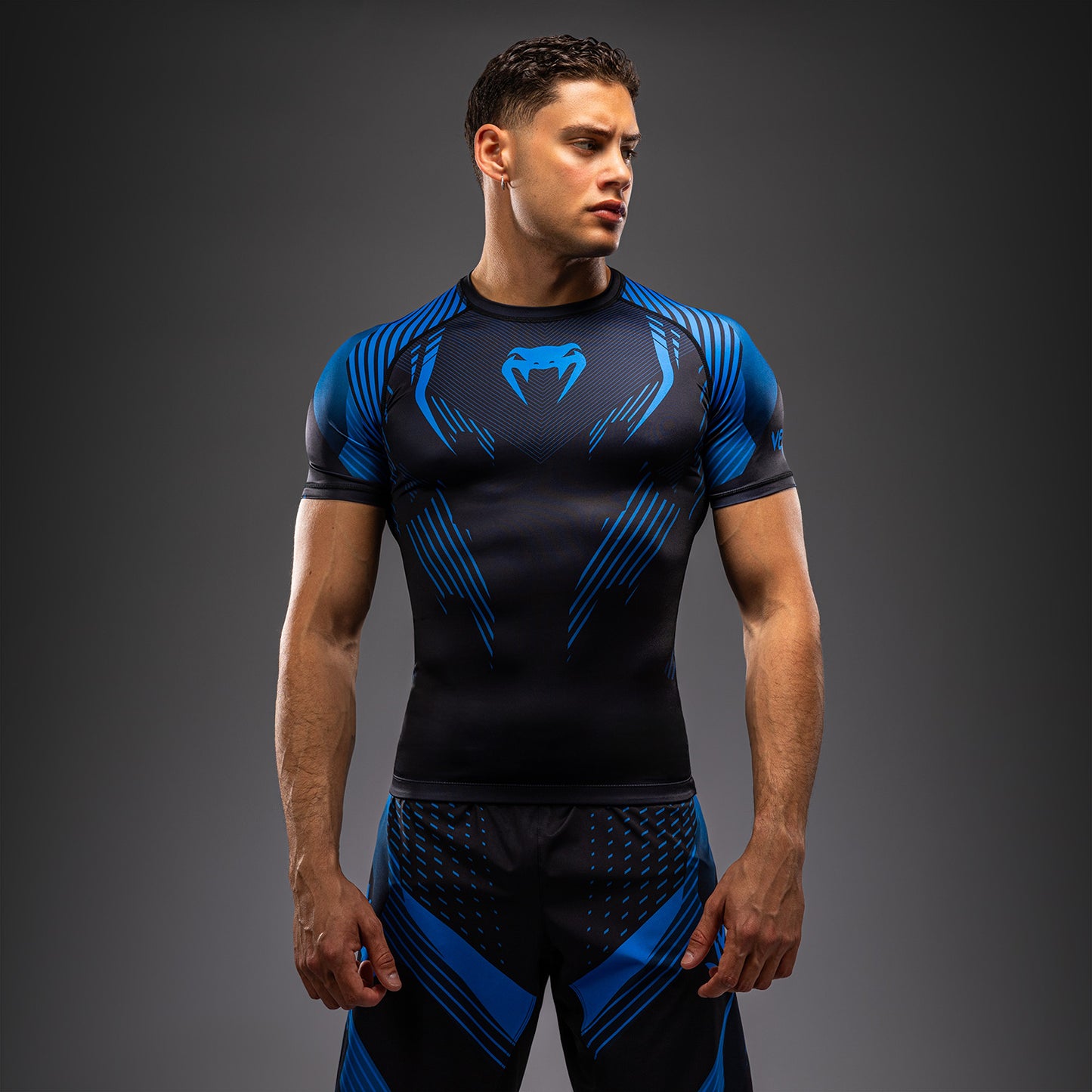 Venum No-Gi 6.0 Rashguard Kurzarm - Schwarz/Blau