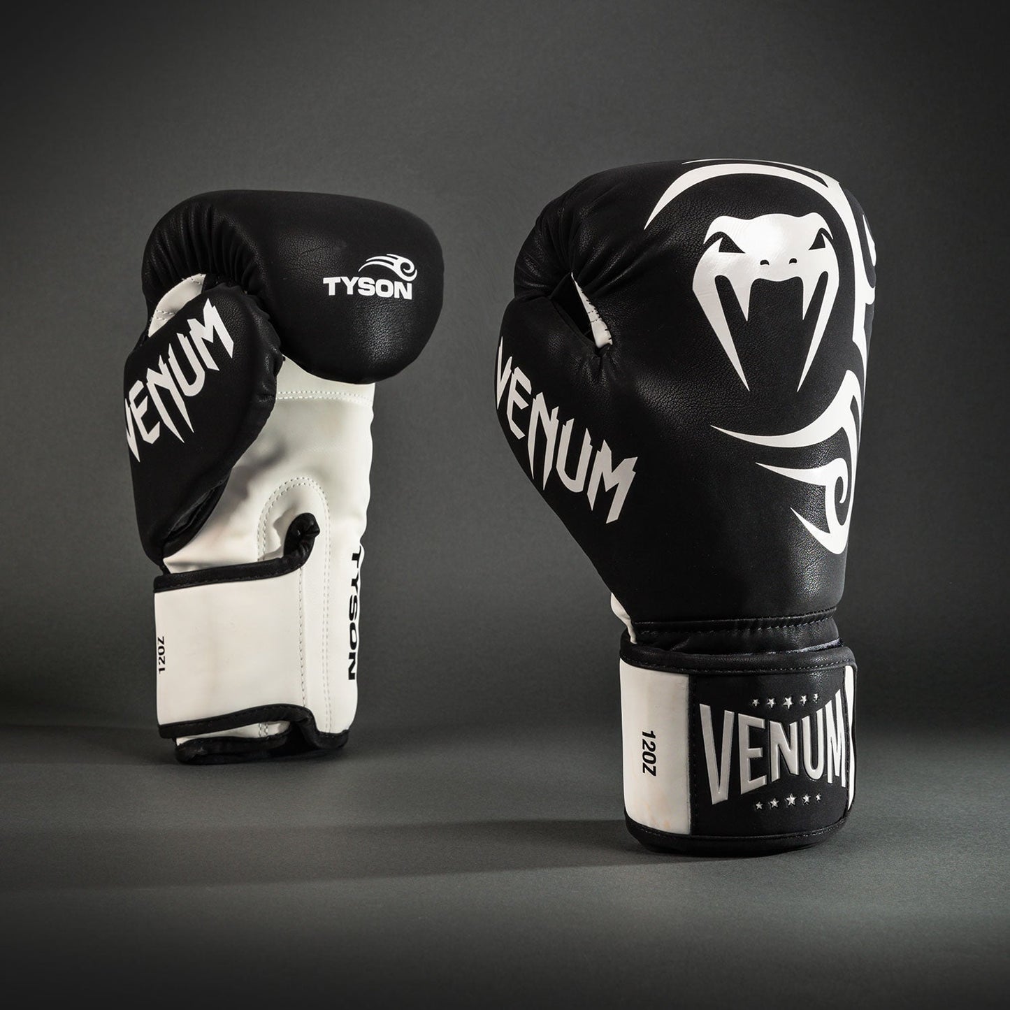 Venum Mike Tyson Replica Boxhandschuhe - Tiefschwarz/Optisch Weiß