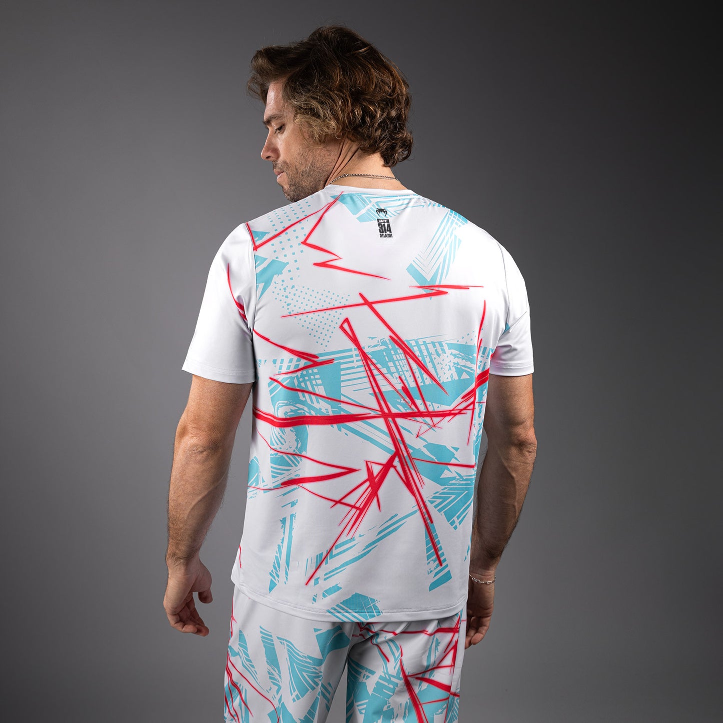 UFC Fusion By Venum Miami Edition Fight Week Dry-Tech T-Shirt für Männer - Weißes