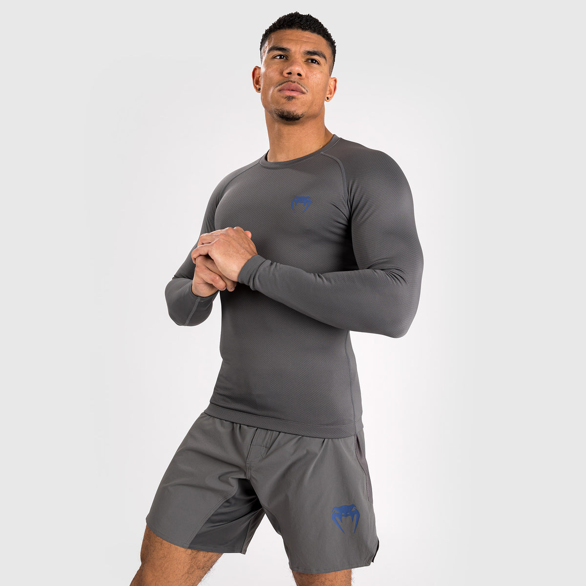 Venum Contender Herren Langärmeliger Rashguard - Grau