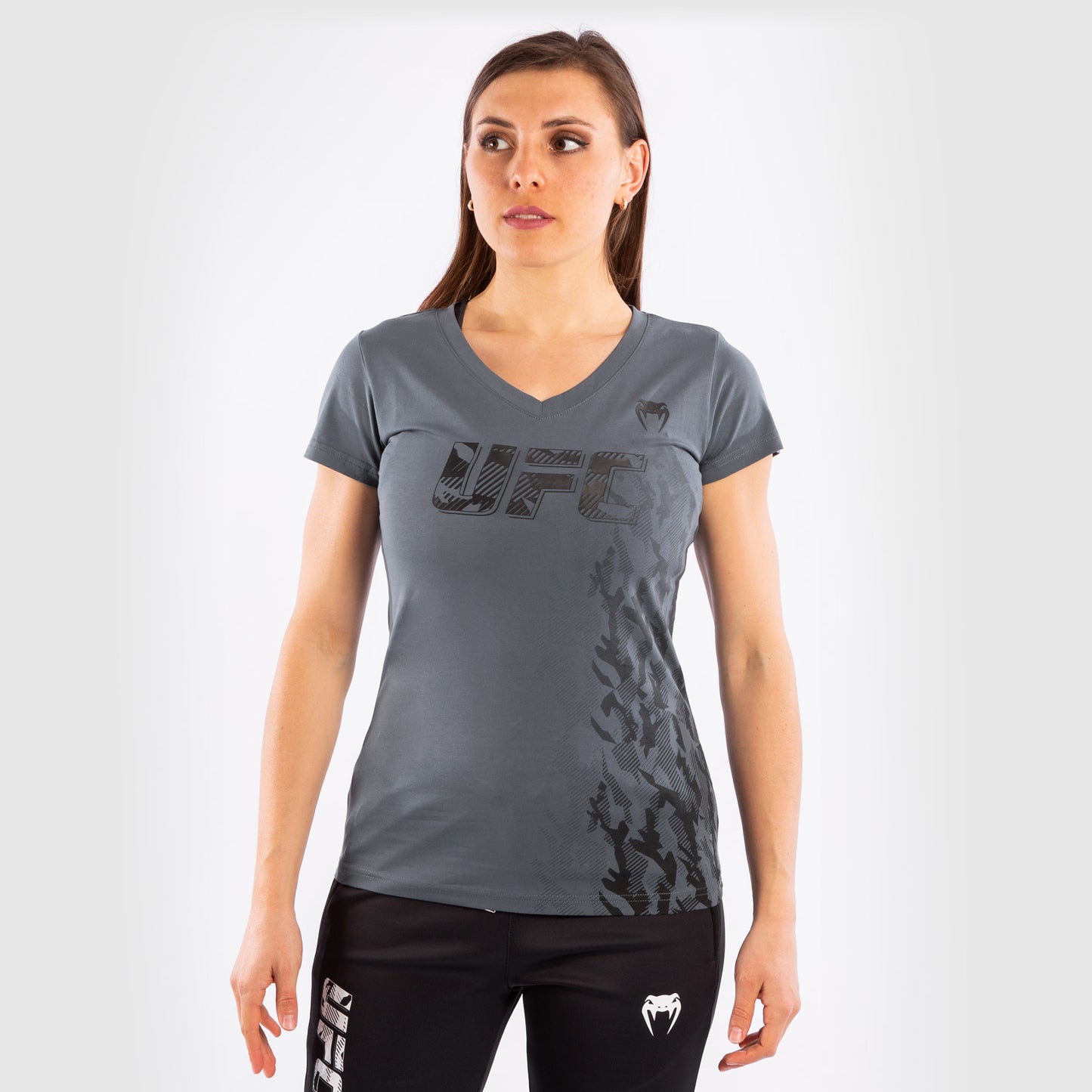 UFC Venum Authentic Fight Week Damen Kurzarm T-Shirt - Grau