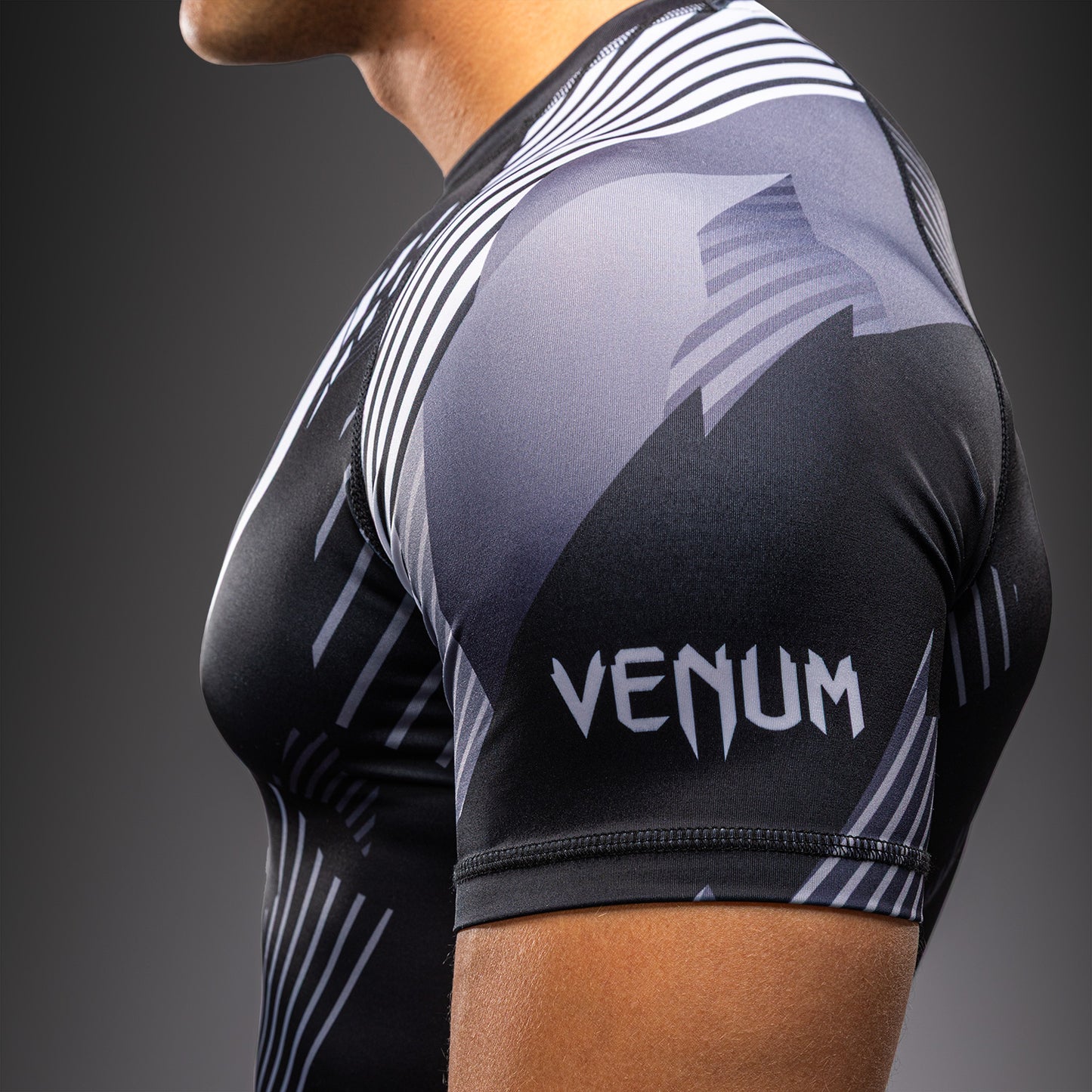 Venum No-Gi 6.0 Rashguard Kurzarm - Schwarz/Weiß