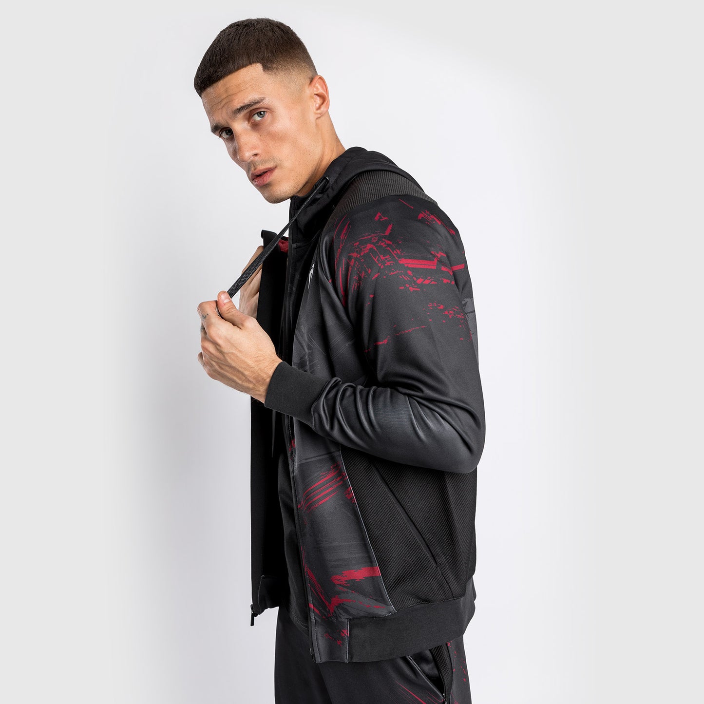 UFC Venum Authentic Fight Week 2.0 Zipped Sweatshirt –  Schwarz/Rot