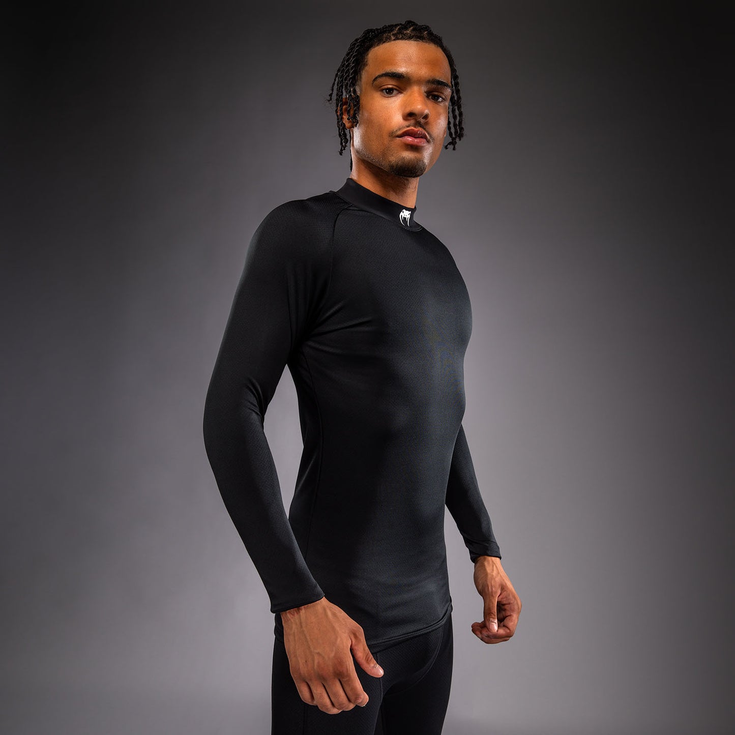 Venum MX Basics Langarmshirt - Schwarz/Weiß