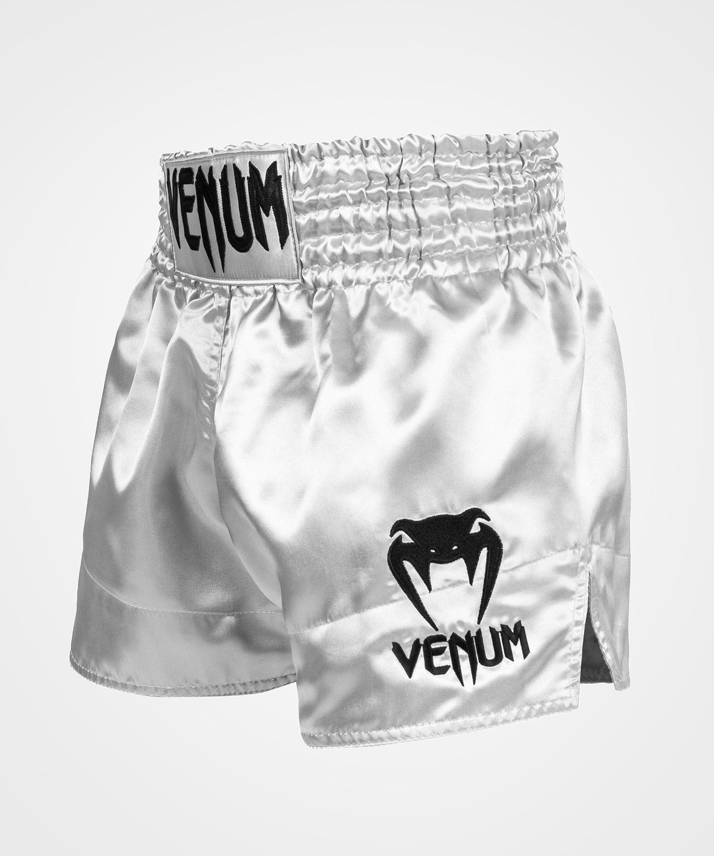 Venum Klassische Thai-Boxshorts Silber/Schwarz