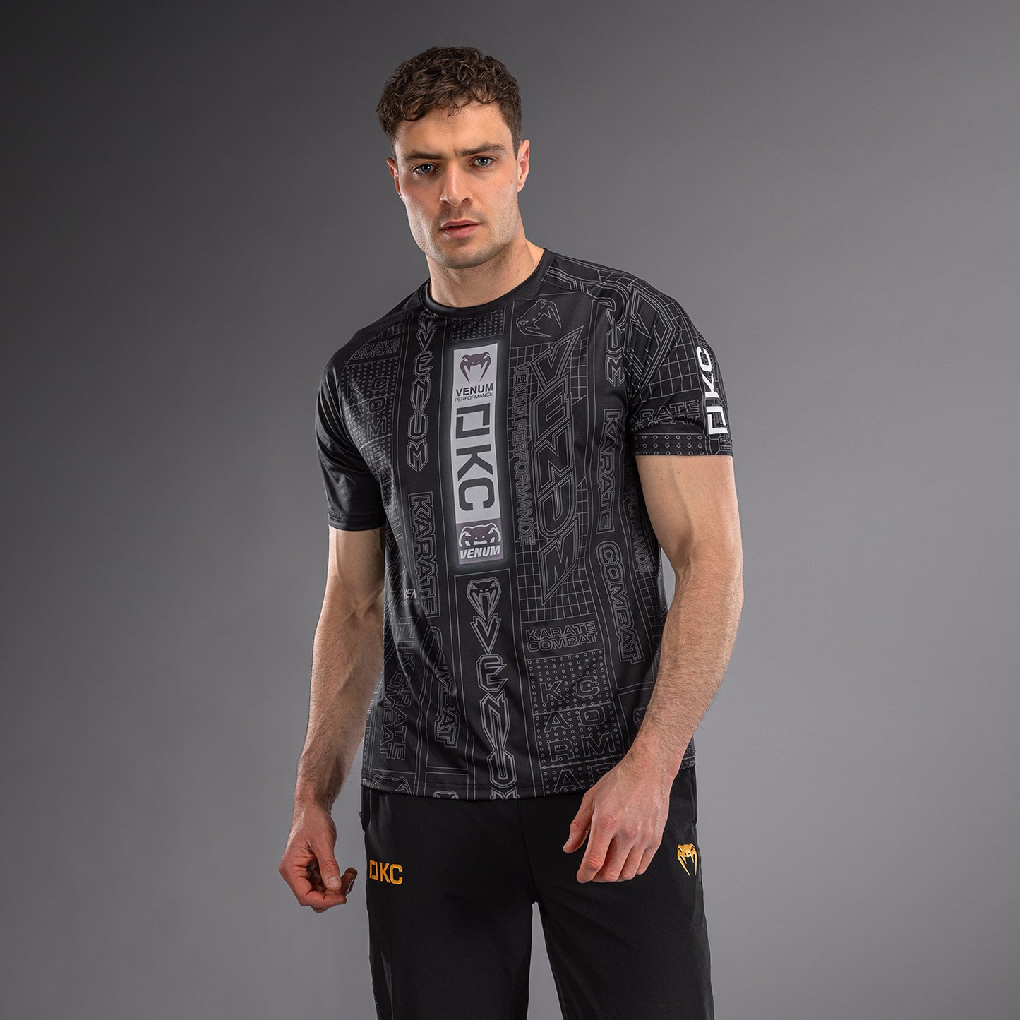 Karate Combat by Venum Dry-Tech-T-Shirt – Schwarz/Grau