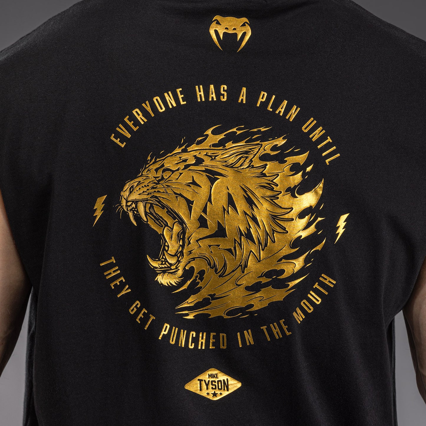 Venum x Mike Tyson Tiger Ärmelloses T-Shirt - Schwarz/Gold