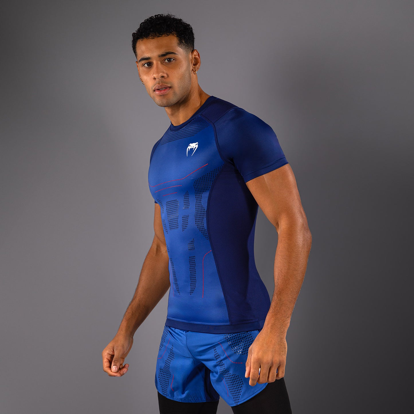Venum Technical 3.0 Kurzarm Rashguard - Nachtblau