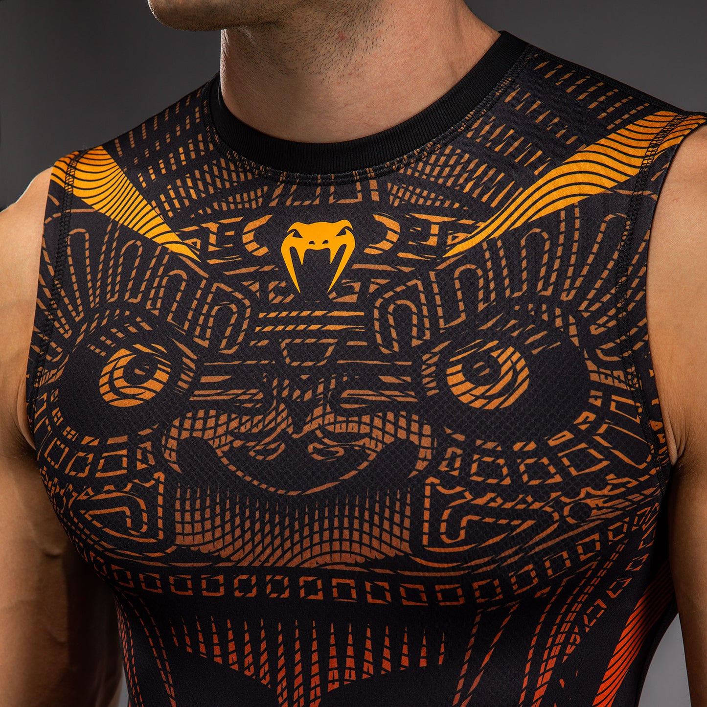 Venum Quetzal Fury Ärmelloses Rashguard - Schwarz/Fury Rot/Tangerine