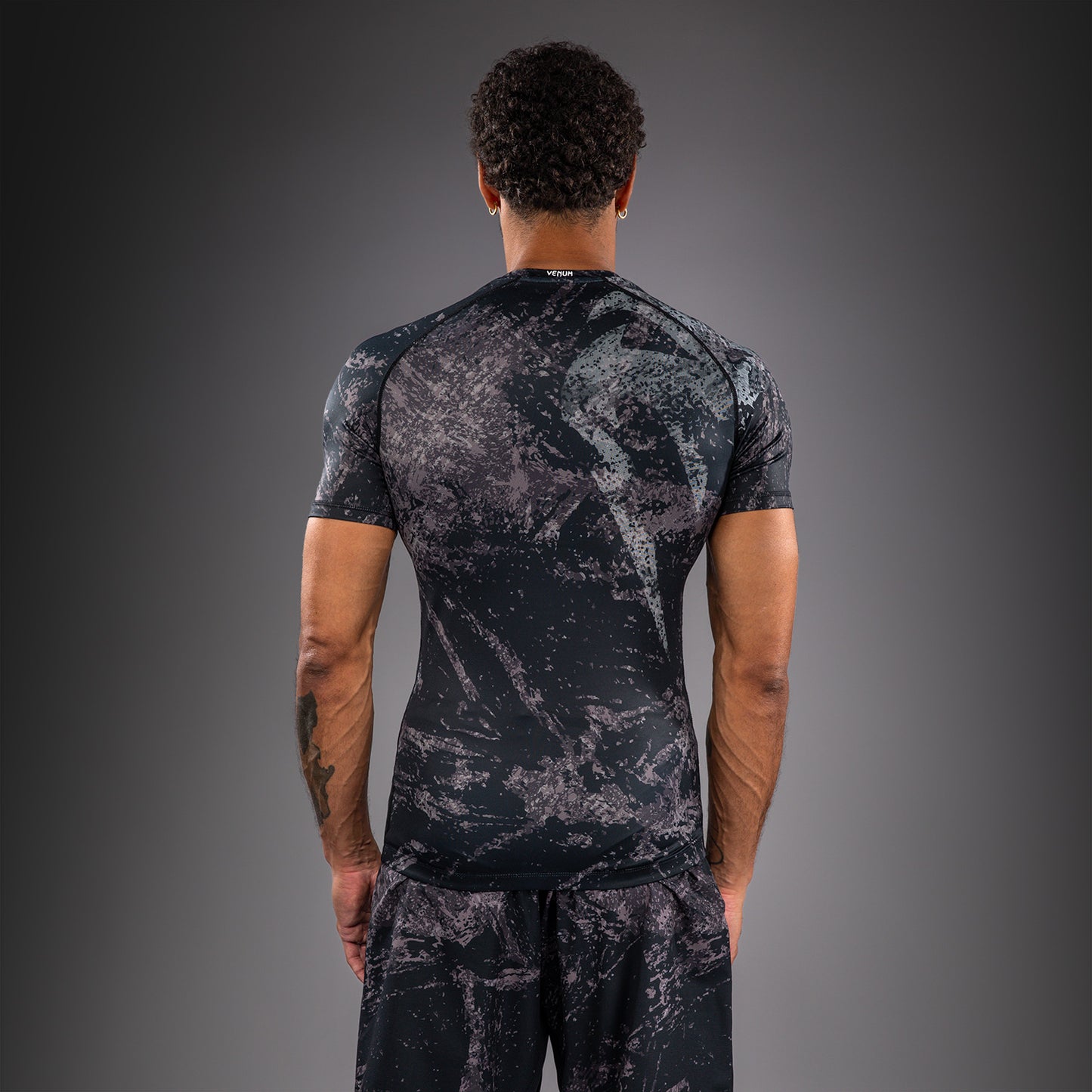 Venum Rage & Workout Kurzarm-Rashguard - Schwarz/Grau