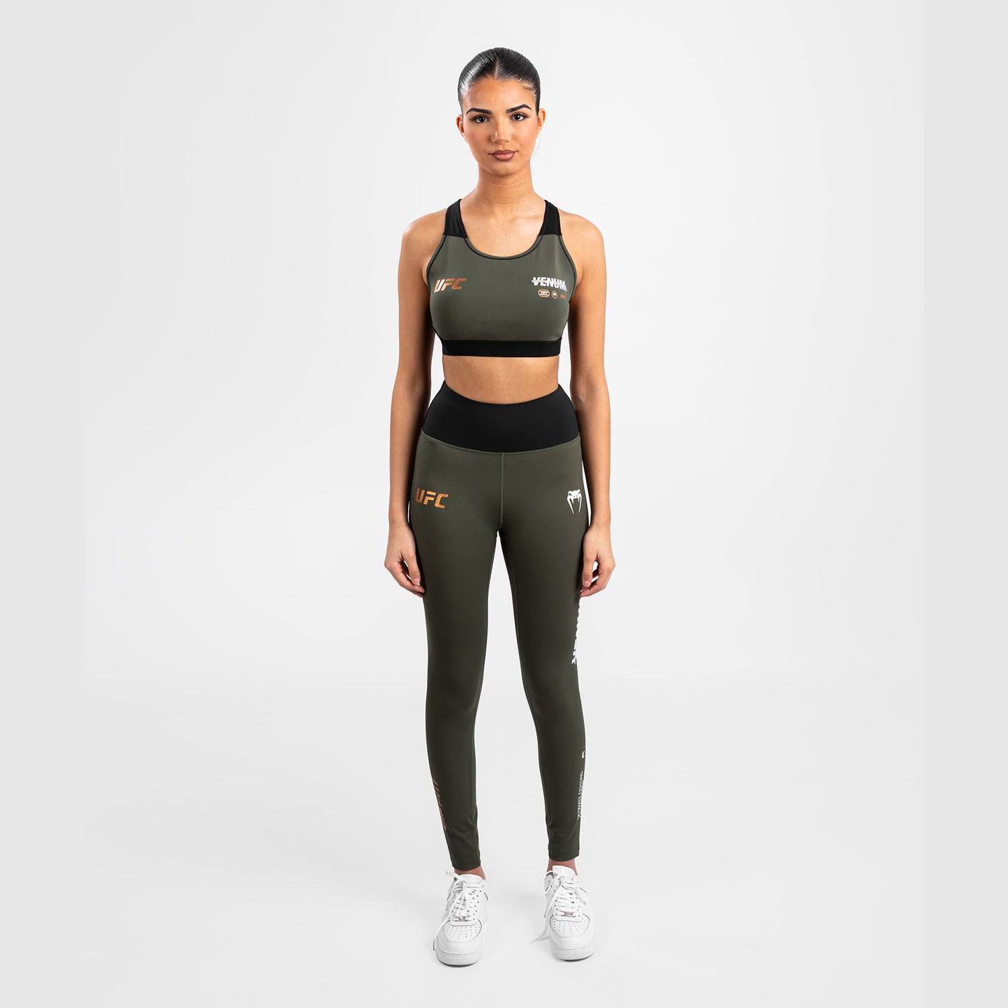 UFC Adrenaline by Venum Fight Week Performance-Tight für Frauen - Khaki/Bronze