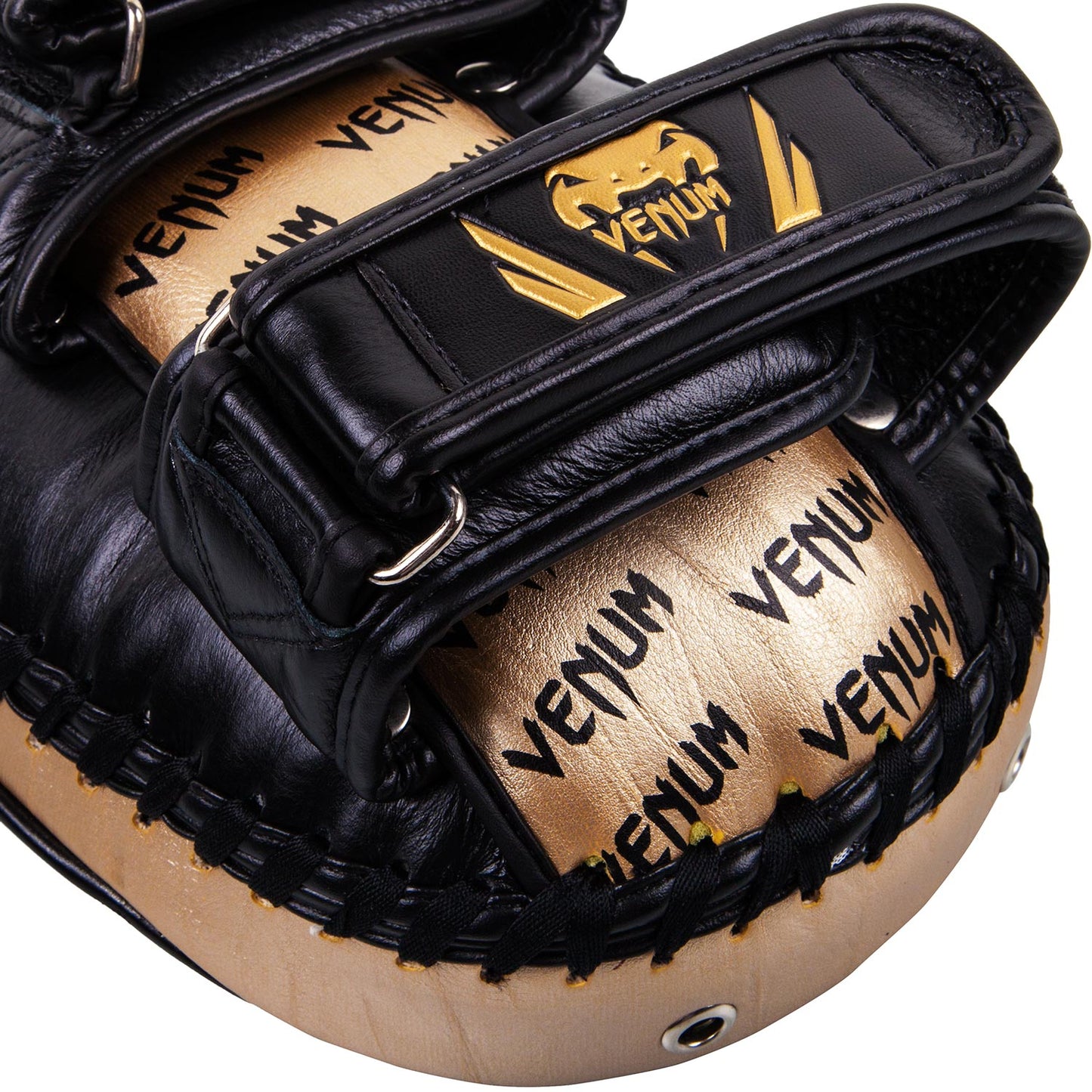 Venum Kick Pads Leder - Schwarz/Gold