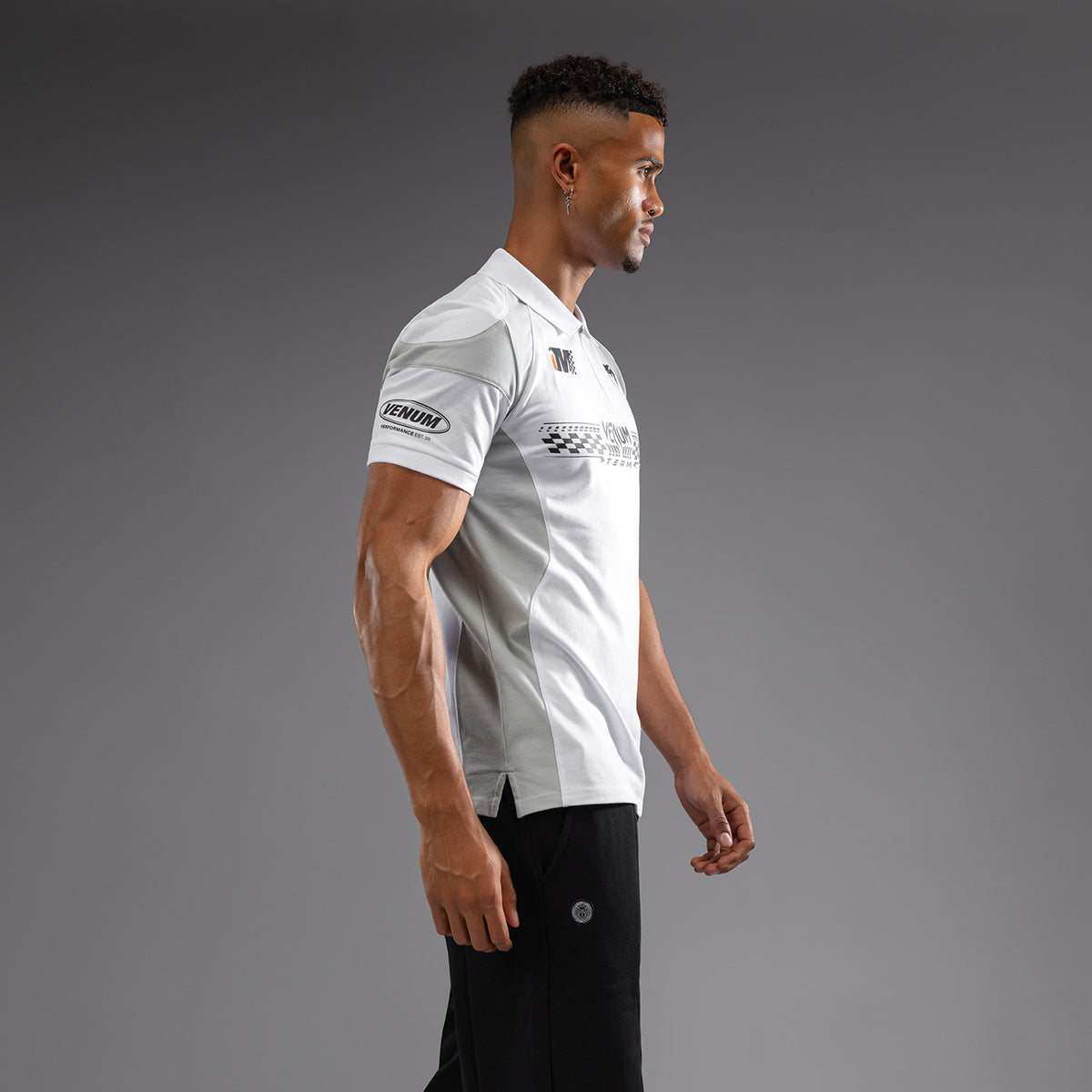 Venum Motorsports Baumwoll-Polo - Schneeweiß