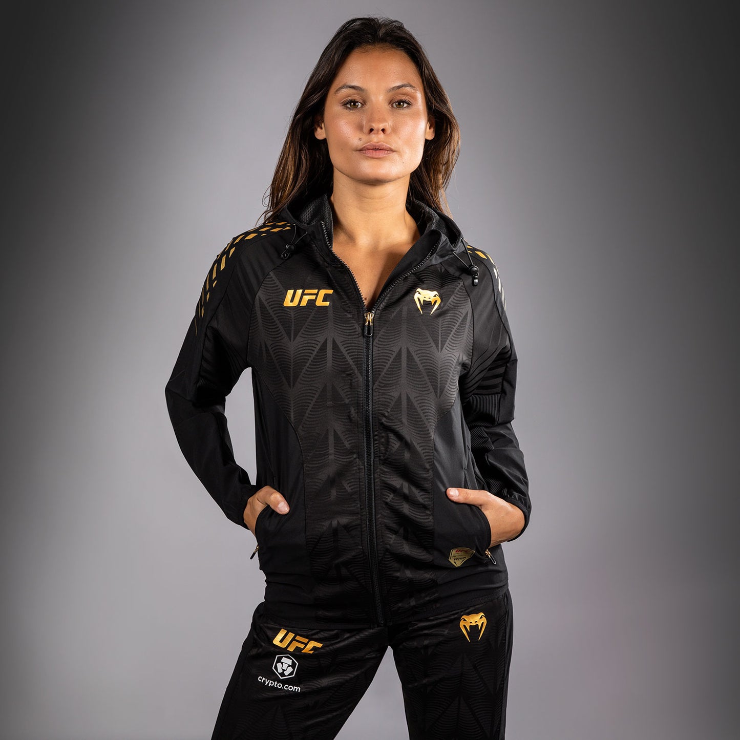 UFC Zenith by Venum Authentic Fight Night Kapuzenjacke Damen Personalisiert - Champion