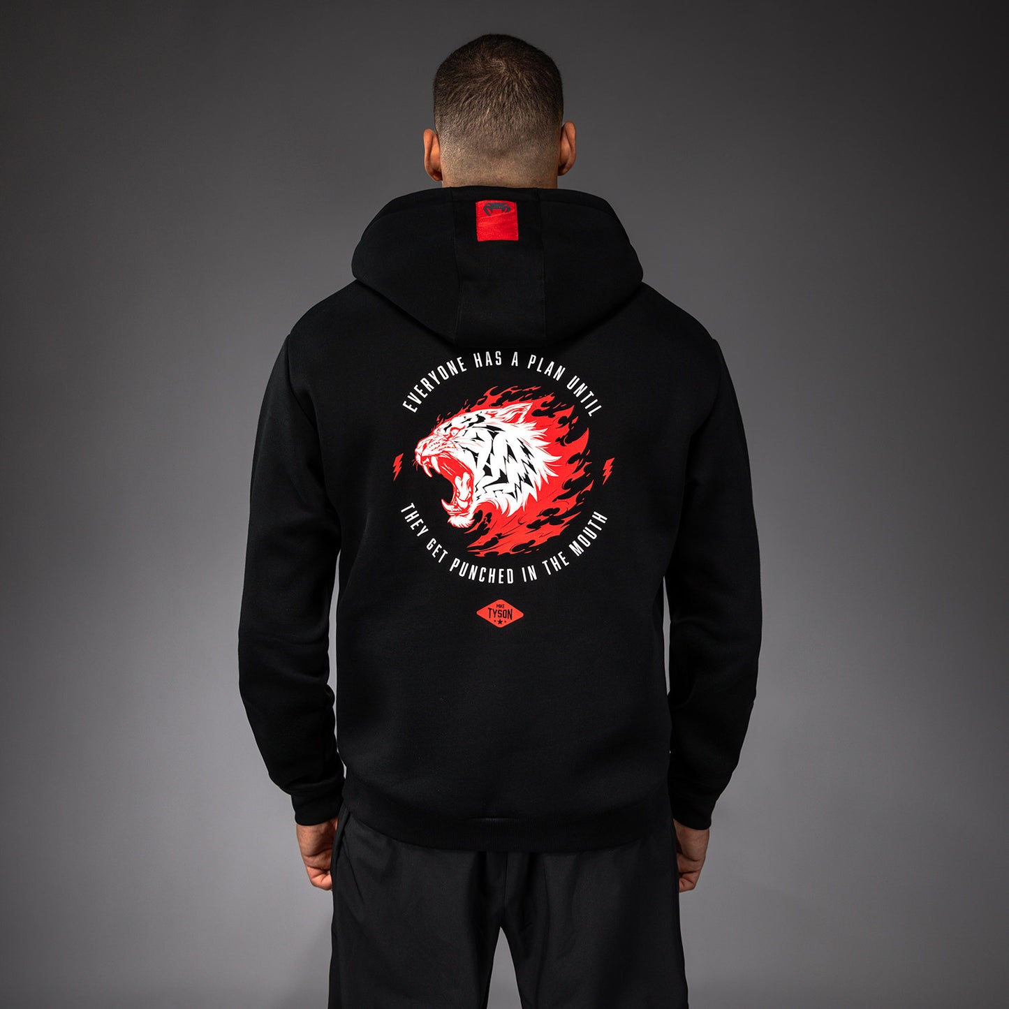 Venum x Mike Tyson Tiger Hoodie - Tiefschwarz/Intensivrot