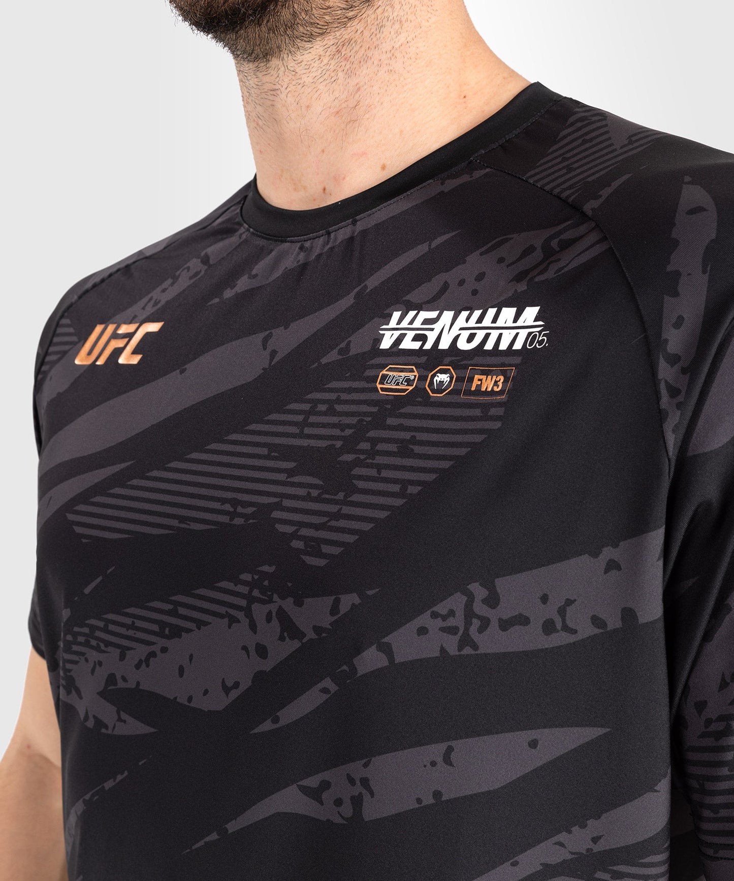 UFC Adrenaline by Venum Fight Week Herren Dry Tech T-Shirt - Urban Camo
