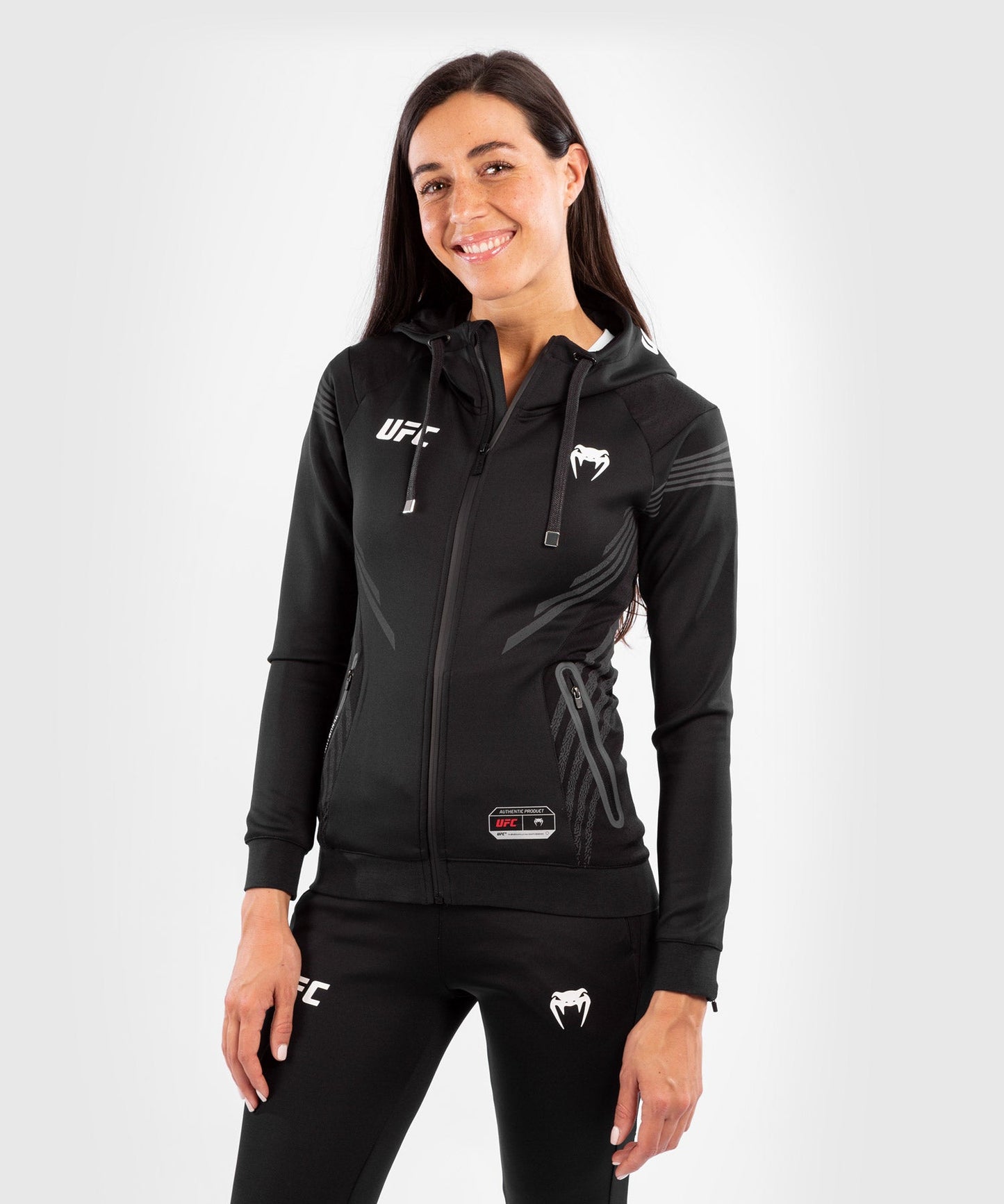 UFC Venum Fighters Authentic Fight Night Damen Walkout Hoodie - Schwarz