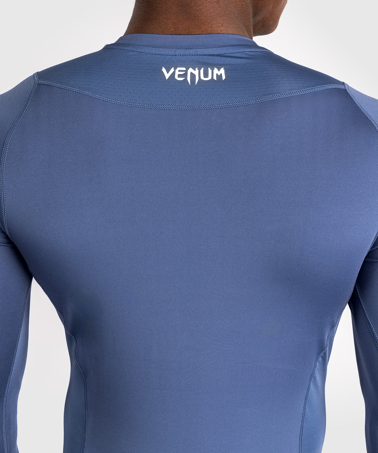 Venum Attack Herren Langarm Rashguard - Marineblau