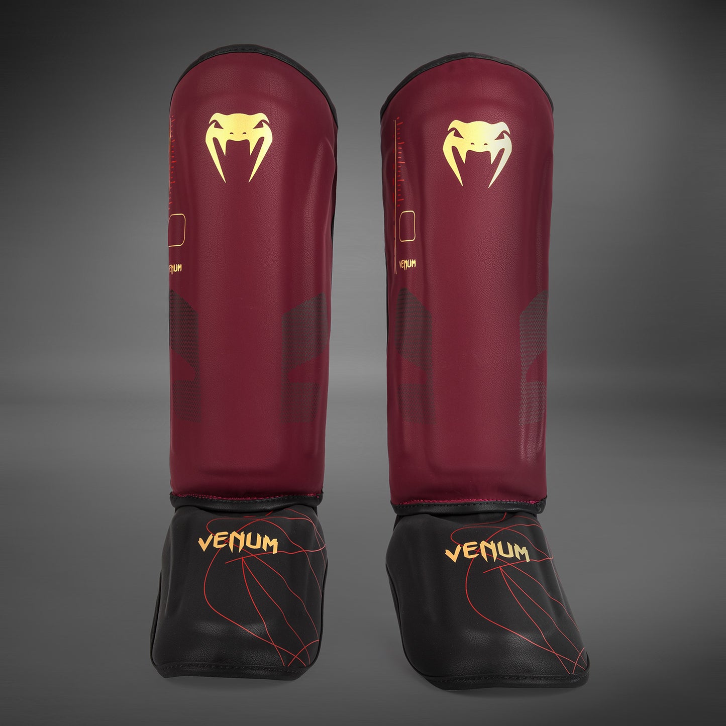 Venum Tactical XT Schienbeinschoner - Schwarz/Burgund/Gold
