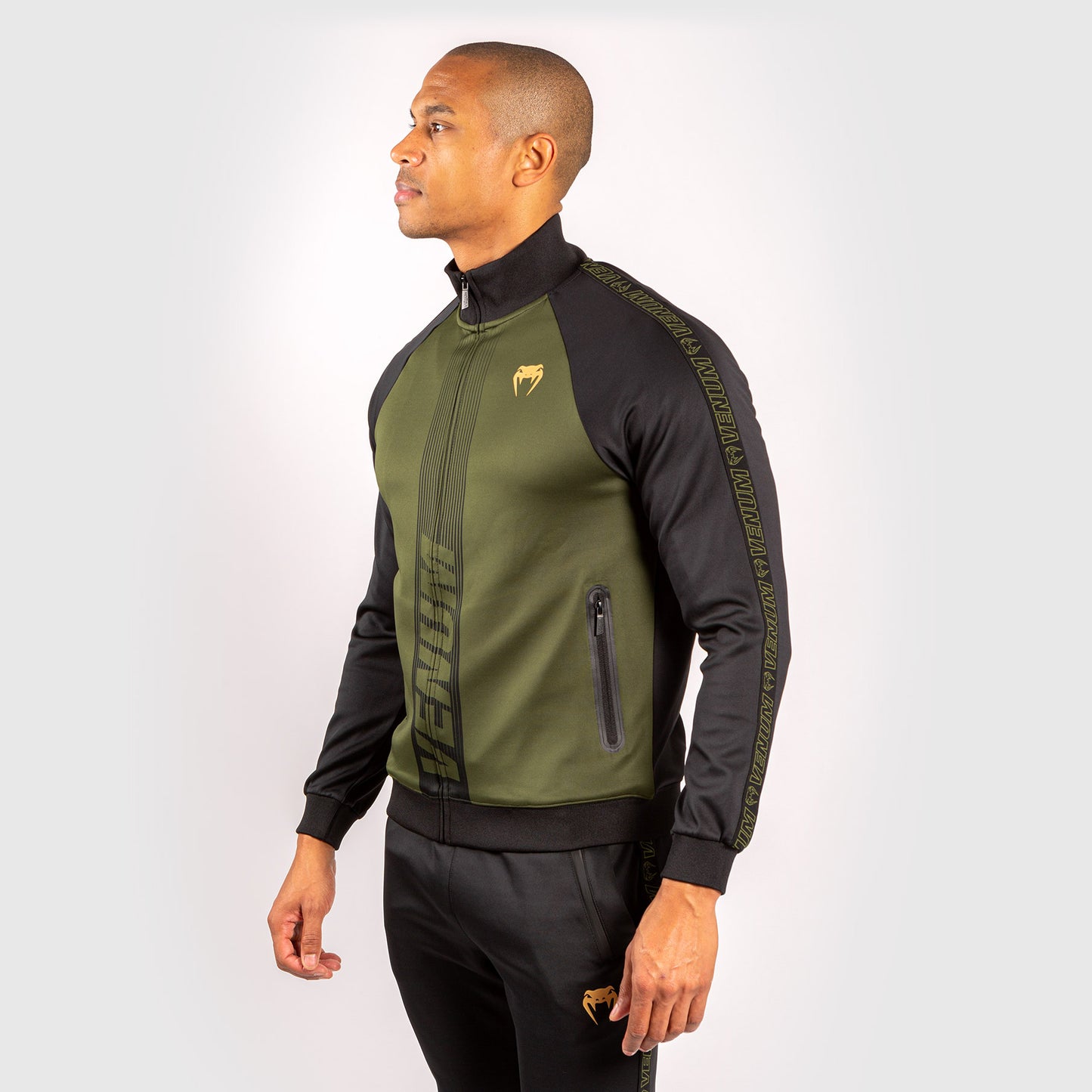 Venum Club 212 Track Jacket - Khaki/Schwarz