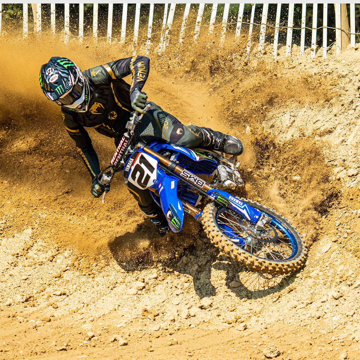 Venum MX Challenger Motorsports-Hose - Schwarz/Grün/Gold