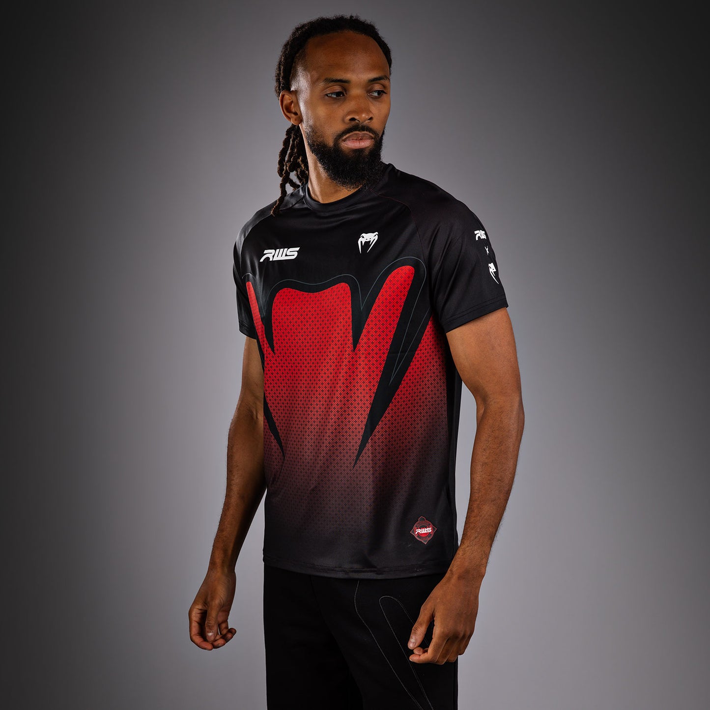 Venum x RWS 2.0 Men’s Dry-Tech T-Shirt – Schwarz/Rot
