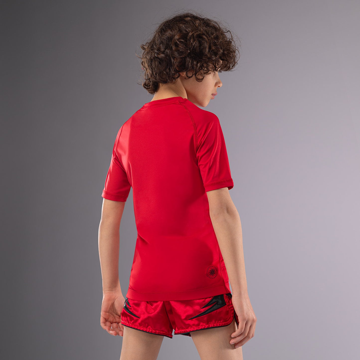 Venum Contender Kinder Rashguards Kurzarm - Kirschrot