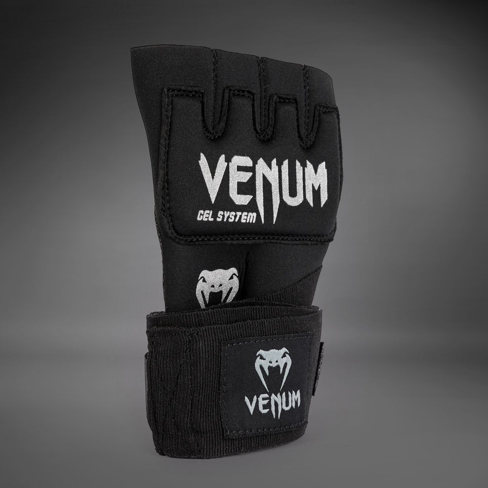 Venum Gel Kontact Handschuh Wraps - Schwarz/Silber
