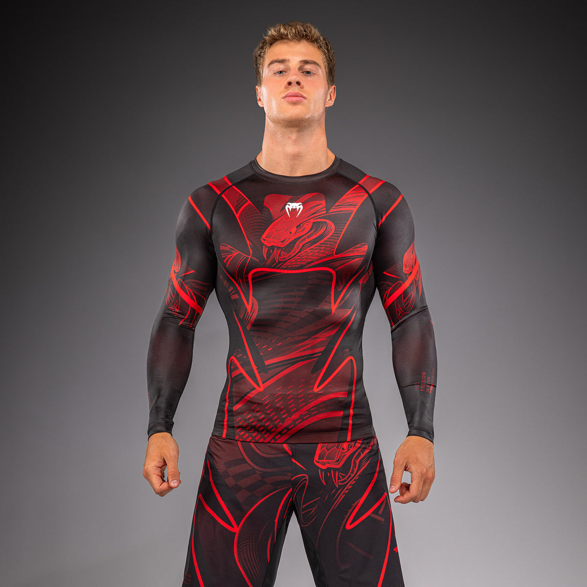 Venum Crimson Viper 2.0 Langarm-Rashguard - Schwarz/Rot