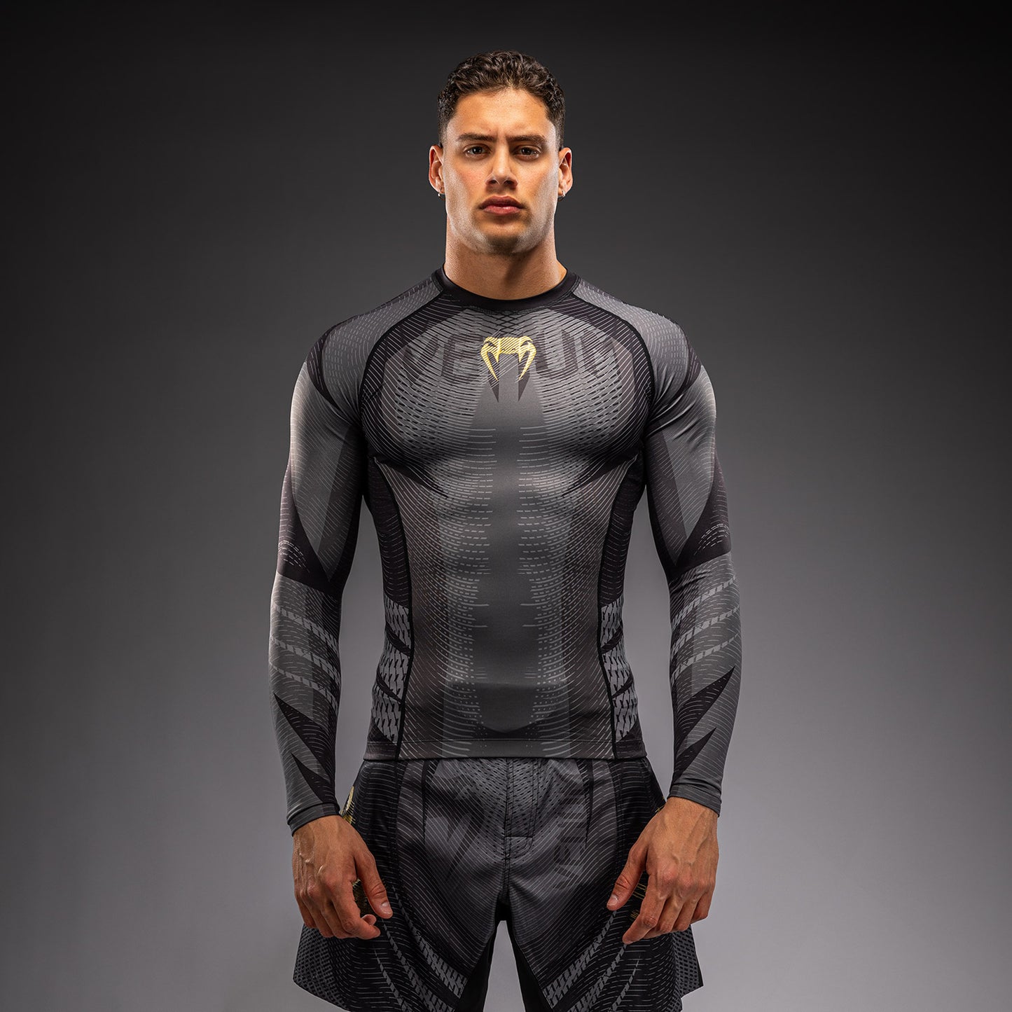 Venum Galactic 3.0 Langarm Rashguard - Schwarz/Gold