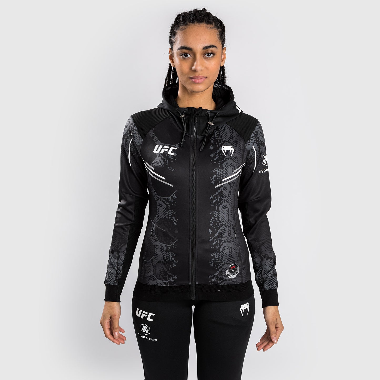 UFC Adrenaline by Venum Authentic Fight Night Women's Walkout Hoodie - Schwarz
