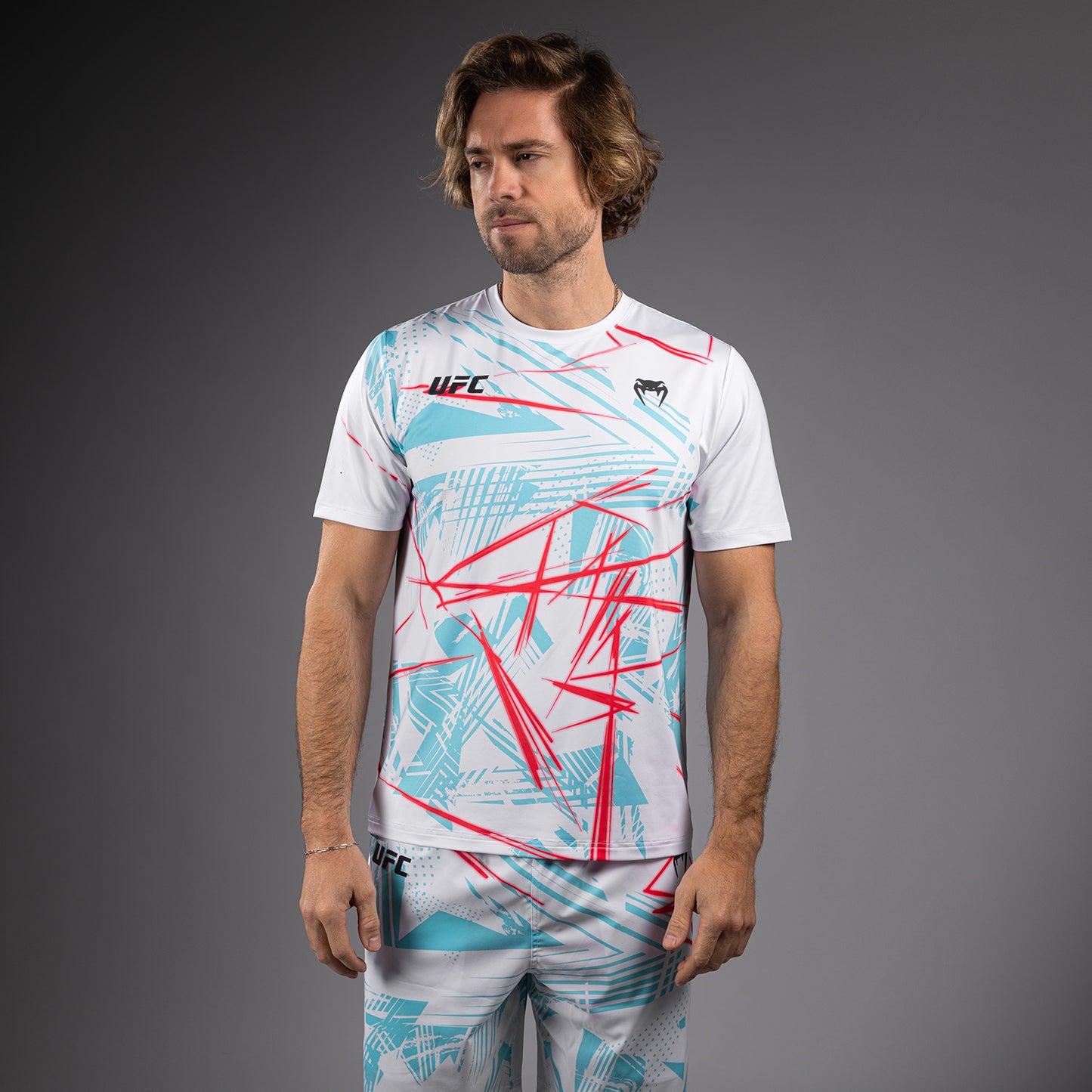 UFC Fusion By Venum Miami Edition Fight Week Dry-Tech T-Shirt für Männer - Weißes