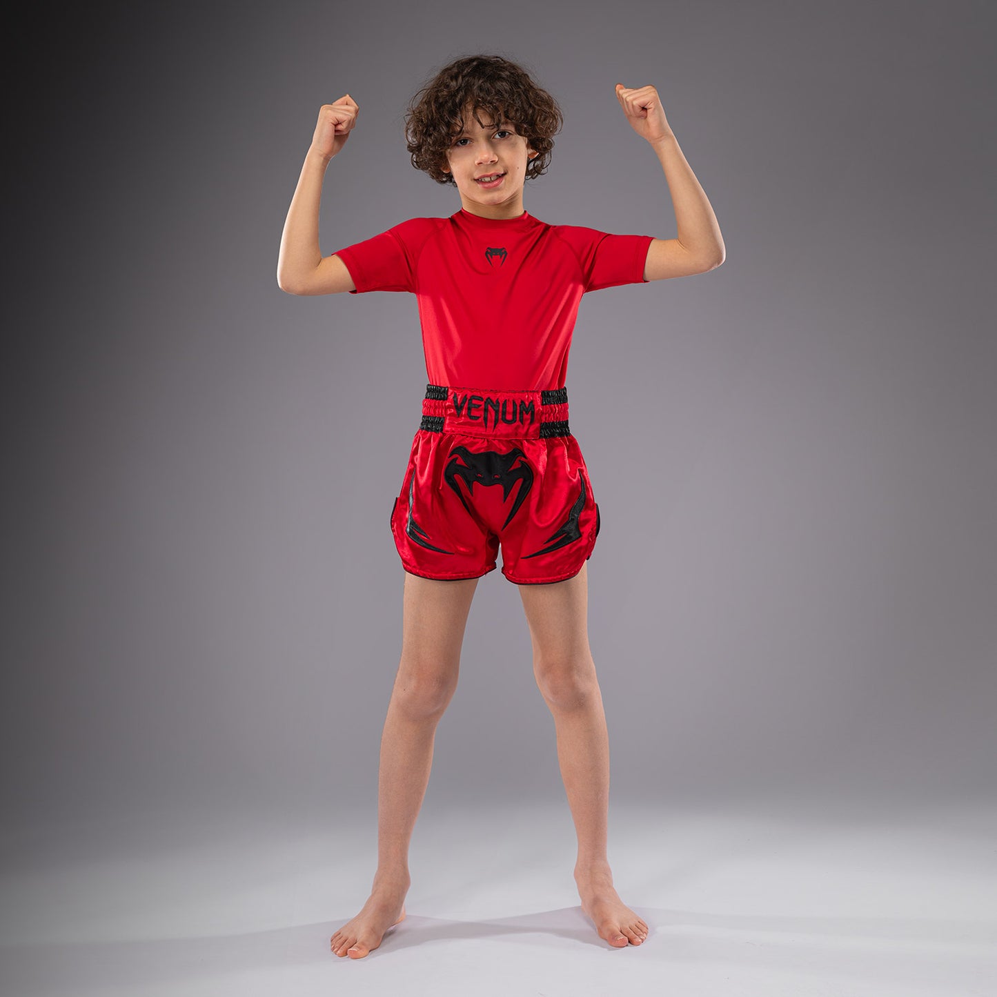 Venum Inferno Kinder Thai Shorts - Kirschrot