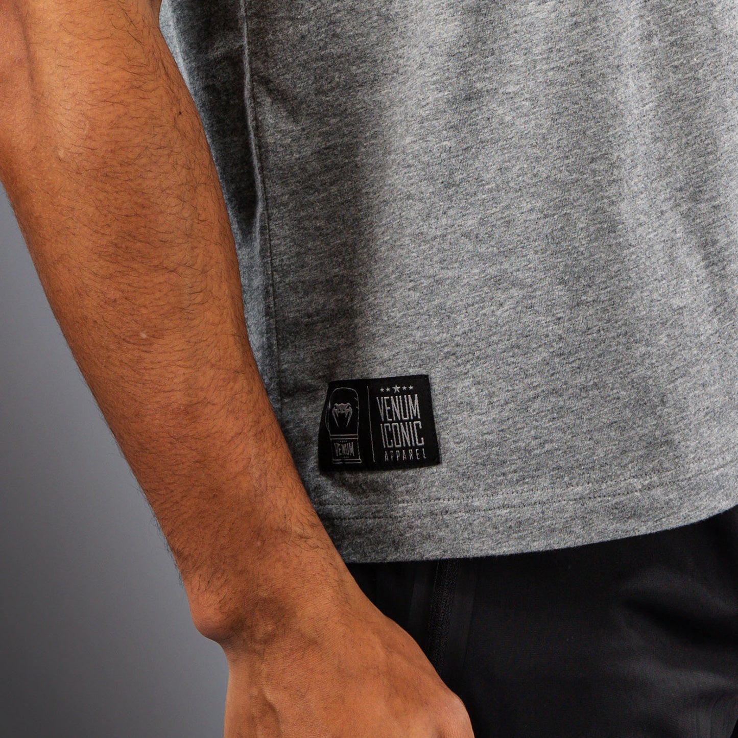 Venum Fight Icon T-Shirt aus Baumwolle - Mélange Grau